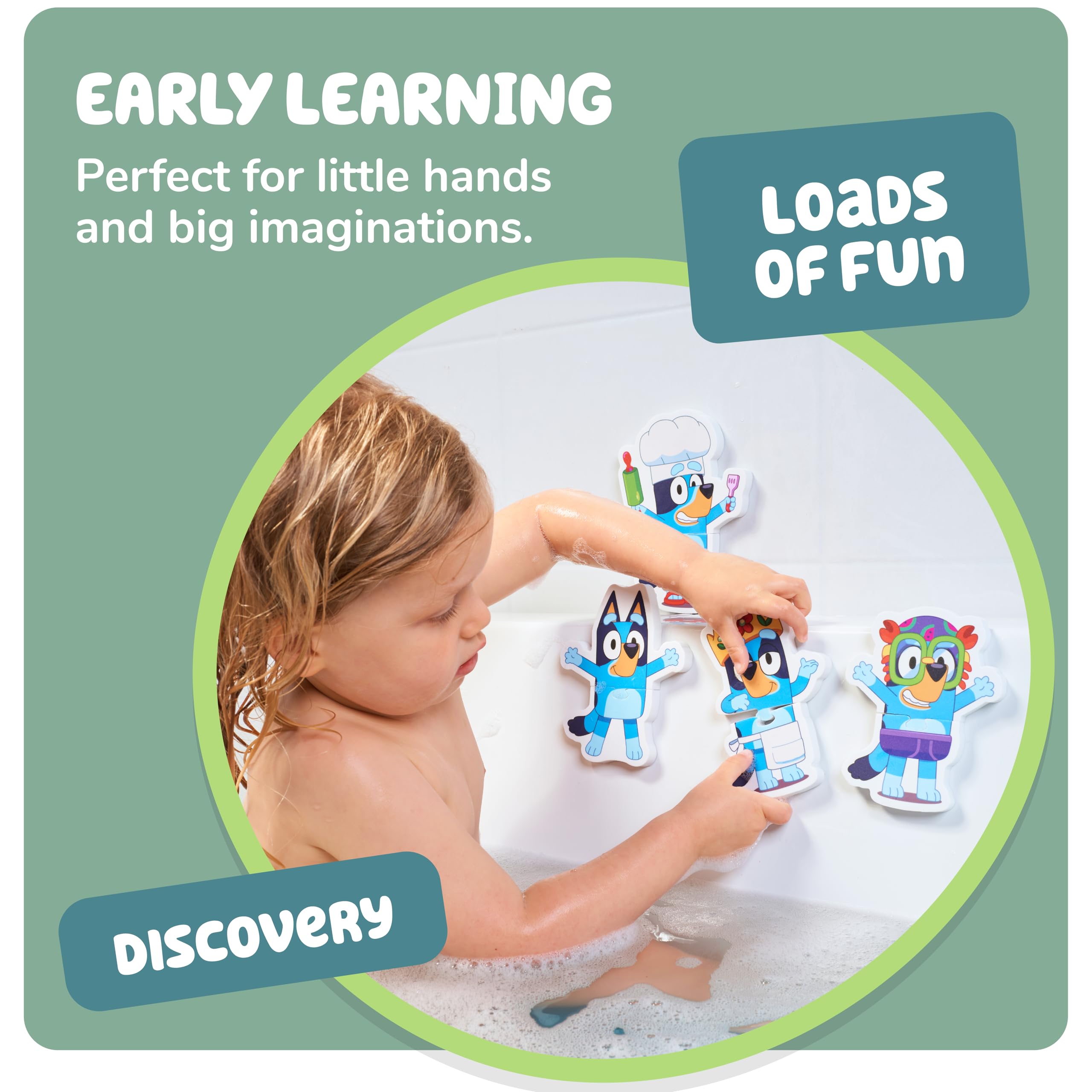 Toomies Bluey Bath Puzzle - 8-Piece Foam Jigsaw Set | Ages 18+ Months 5