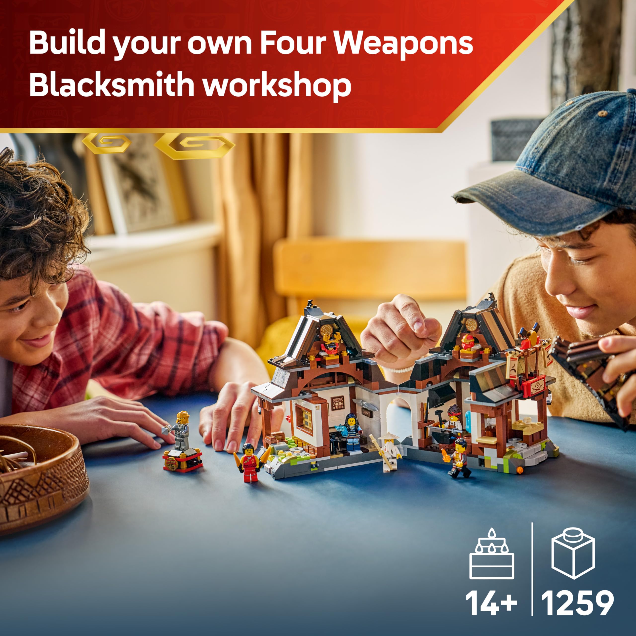 LEGO NINJAGO Four Weapons Blacksmith 71858 - 15th Anniversary Set | Ages 14+