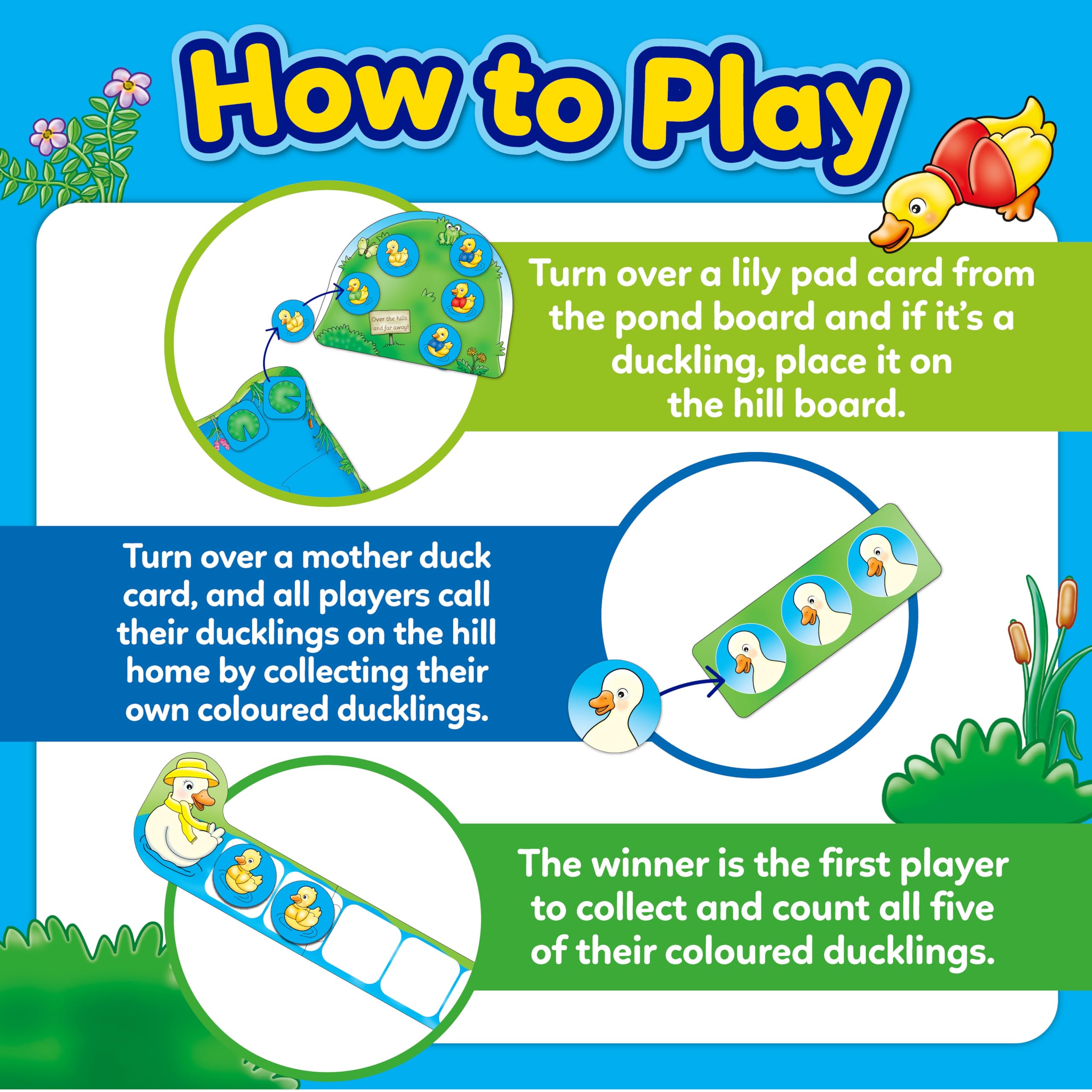 Orchard Toys Five Little Ducks Educational Board Game for Toddlers Ages 3+ 4
