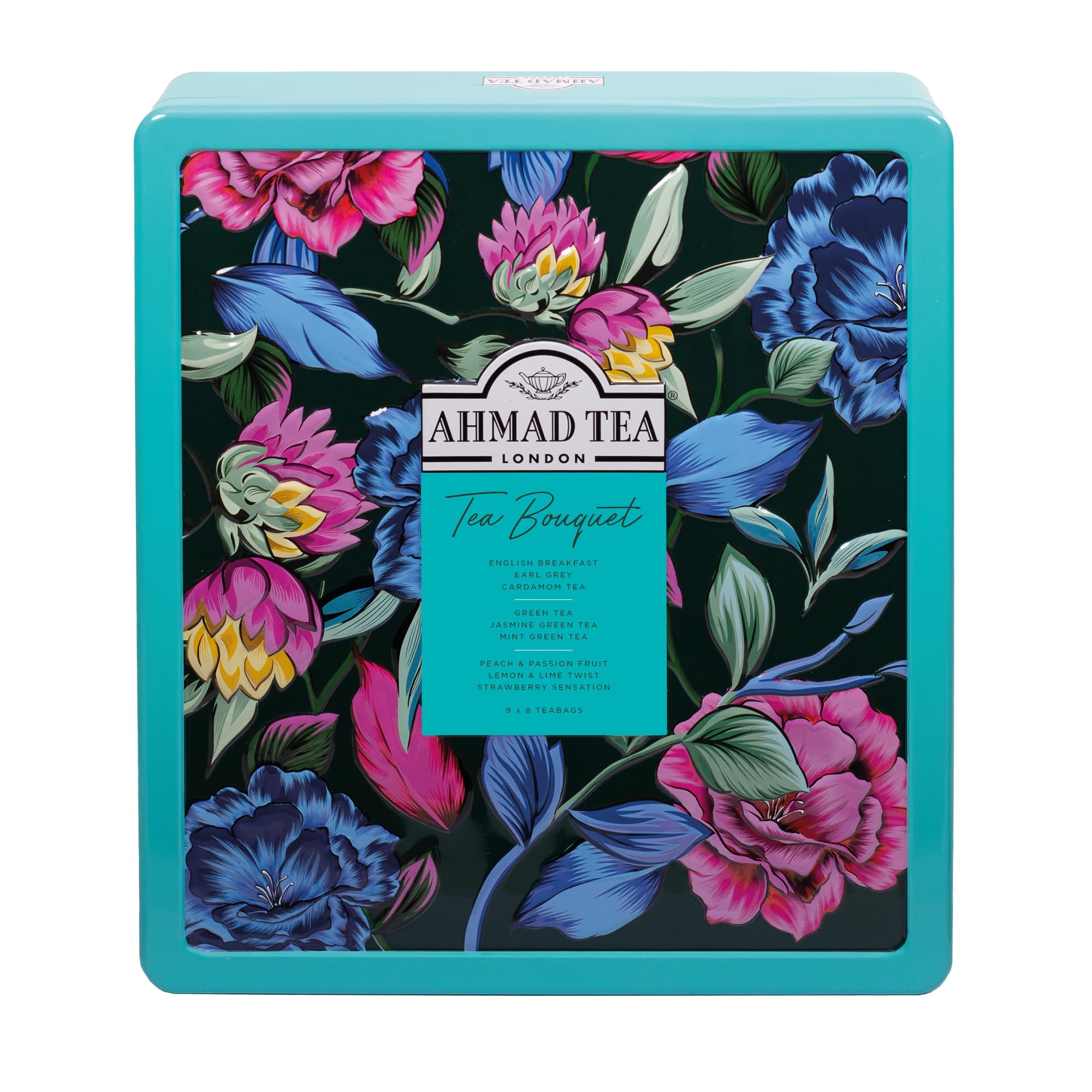 Ahmad Tea Gifts | Black, Green & Fruit Tea Assortment | 72 Tea Bags