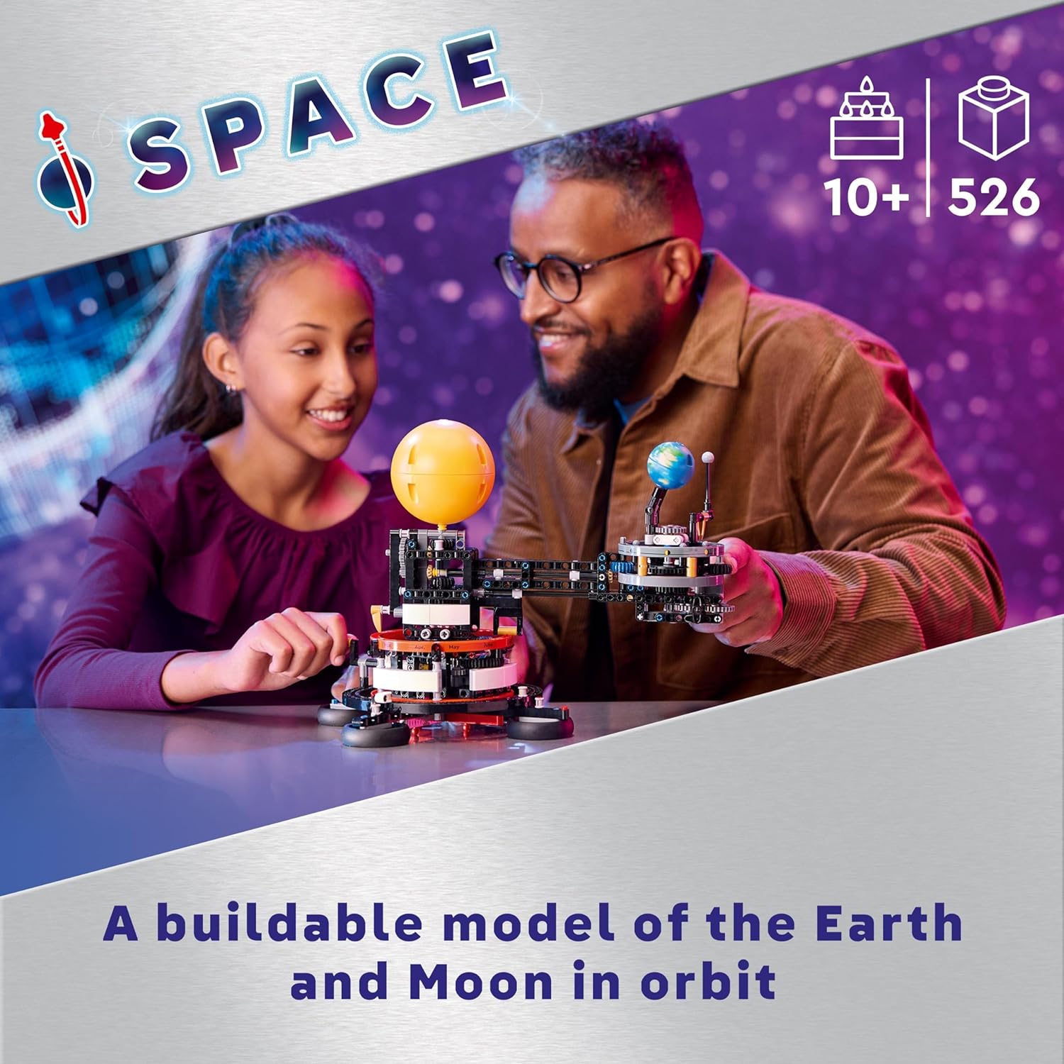 LEGO Technic Planet Erde und Mond im Orbit Bauset – Pädagogisches Weltraummodell für Kinder ab 10 Jahren 3
