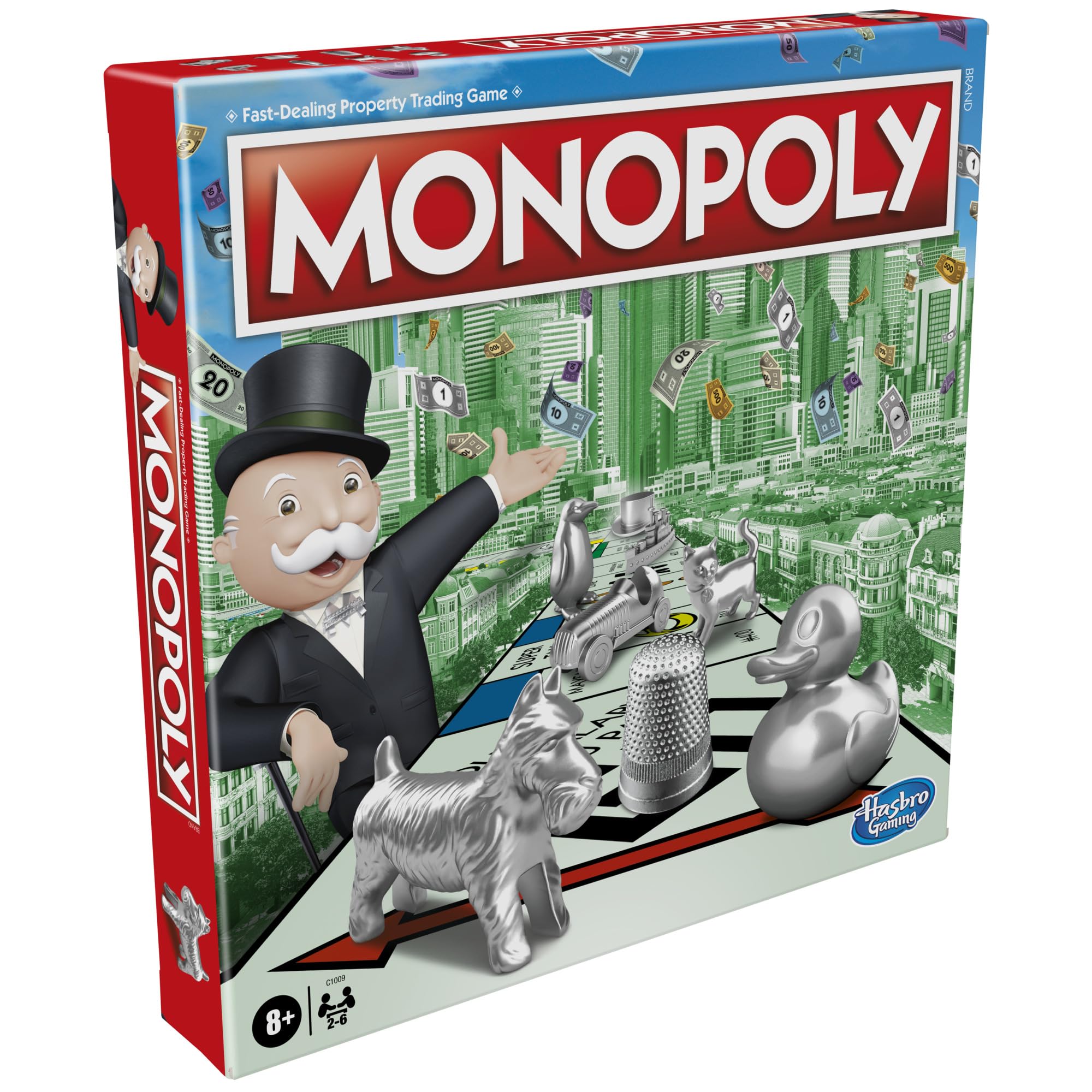 Monopoly Game - Fast-Dealing Property Trading | 2-6 Players | Ages 8+ | Family Edition 9