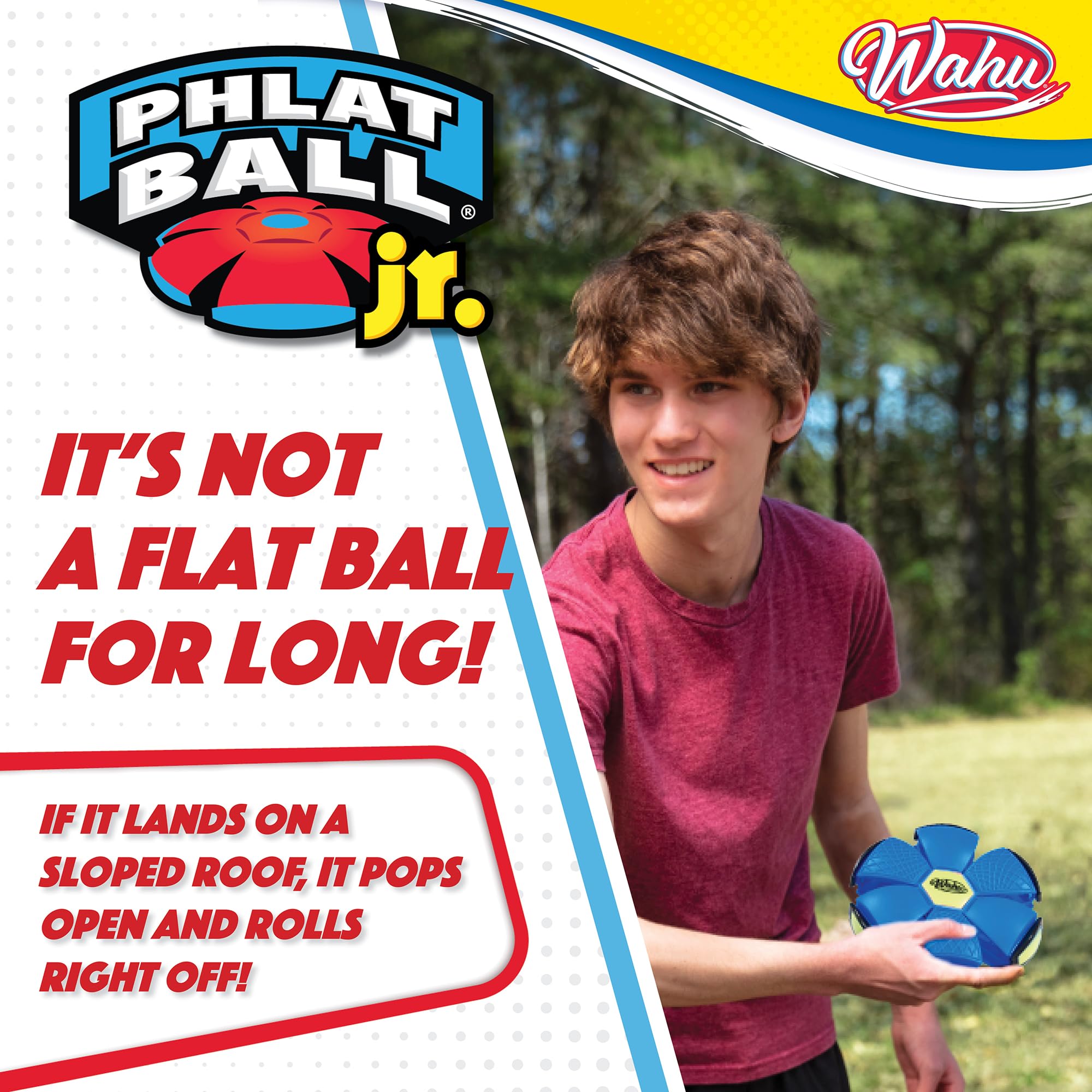 Goliath Phlat Ball Junior Transforming Toy Disc to Ball | Blue | Ages 6+ | Plastic 6
