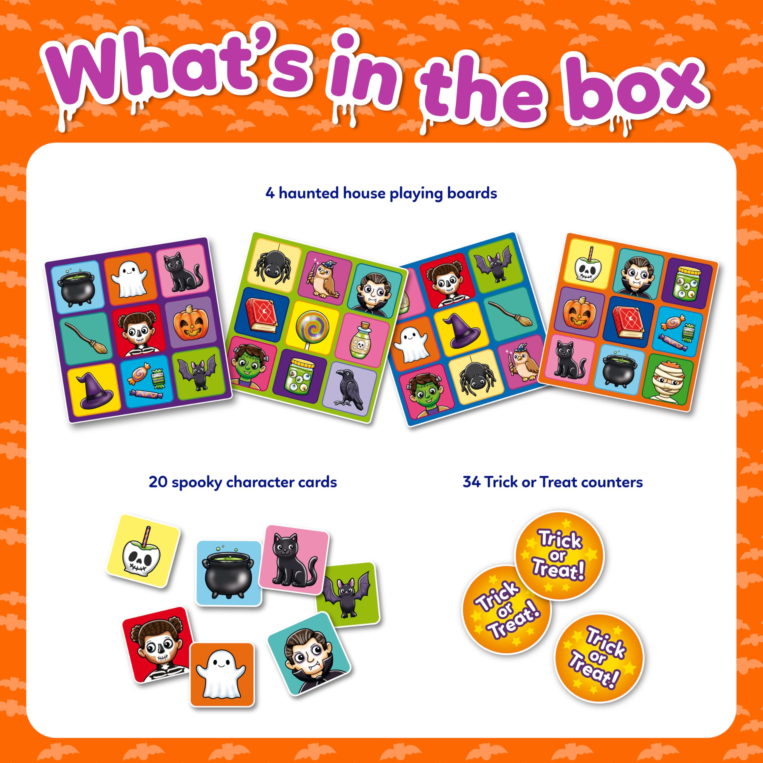 Orchard Toys Halloween Bingo Mini Game - Spooky Travel Game for Ages 3+ 5