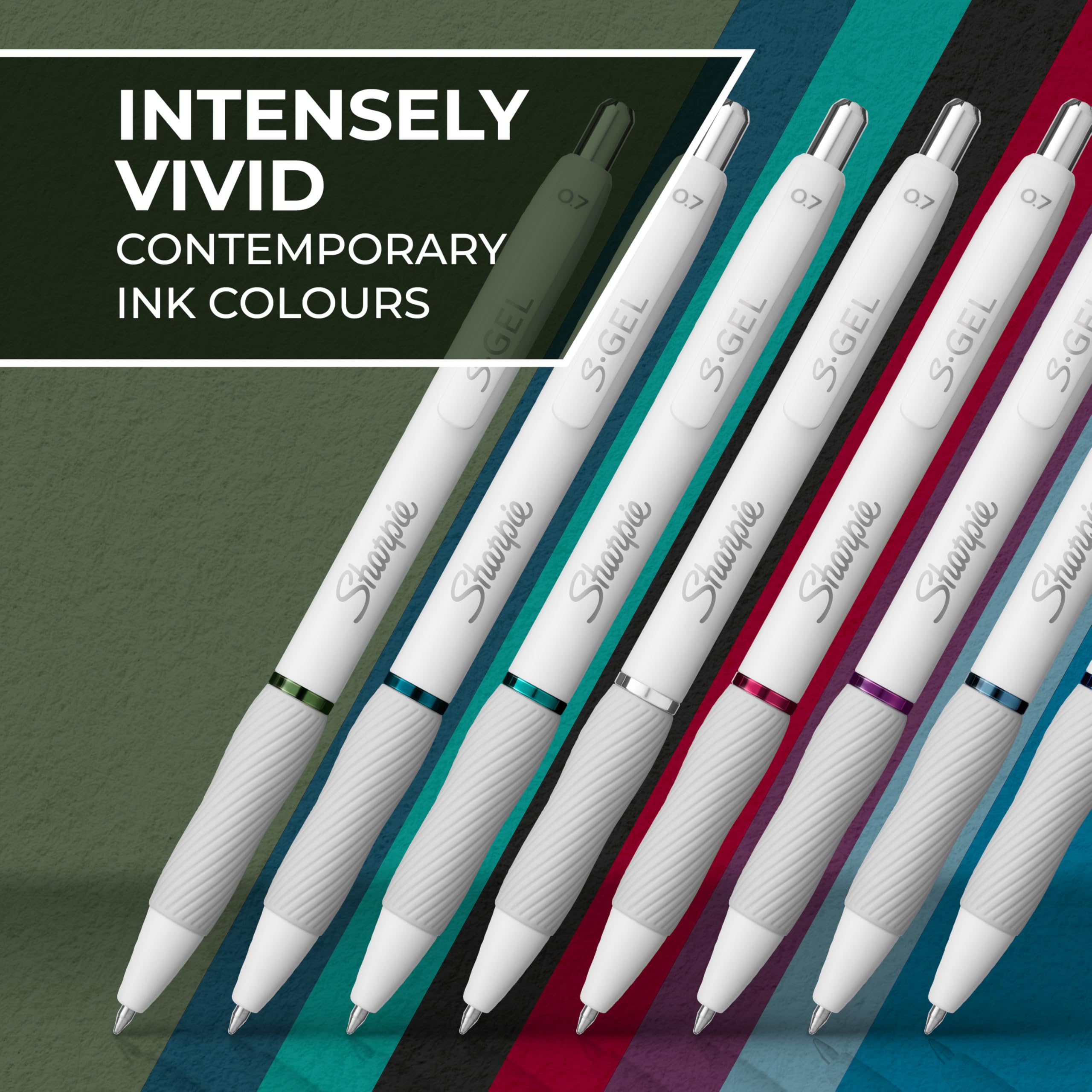 Sharpie S-Gel Gel Pens - Medium Point 0.7mm | No Smear, No Bleed | Pack of 12 Assorted Ink 4
