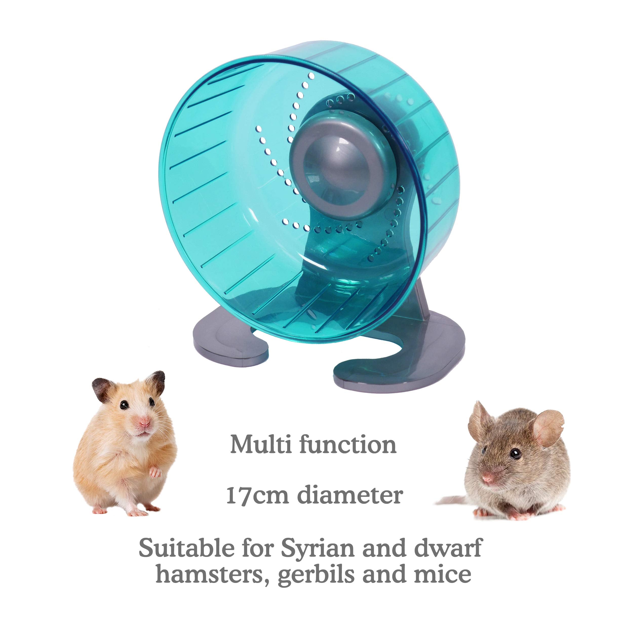 Rosewood Pico Exercise Wheel for Hamsters - 17cm Diameter | Silent | Teal 5