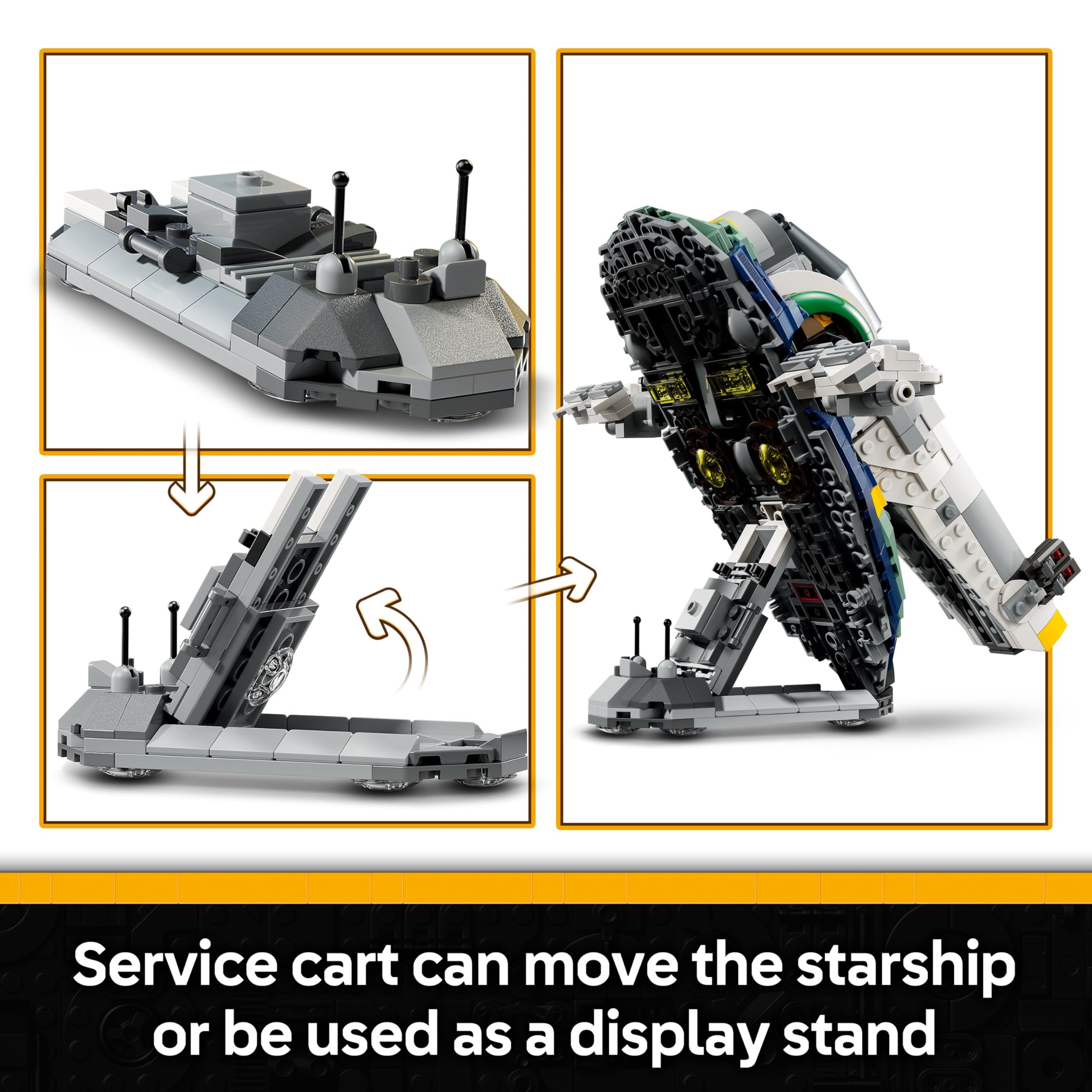 LEGO Star Wars 75433 Jango Fett's Starship Building Set for Ages 9+ | 3 Minifigures 4