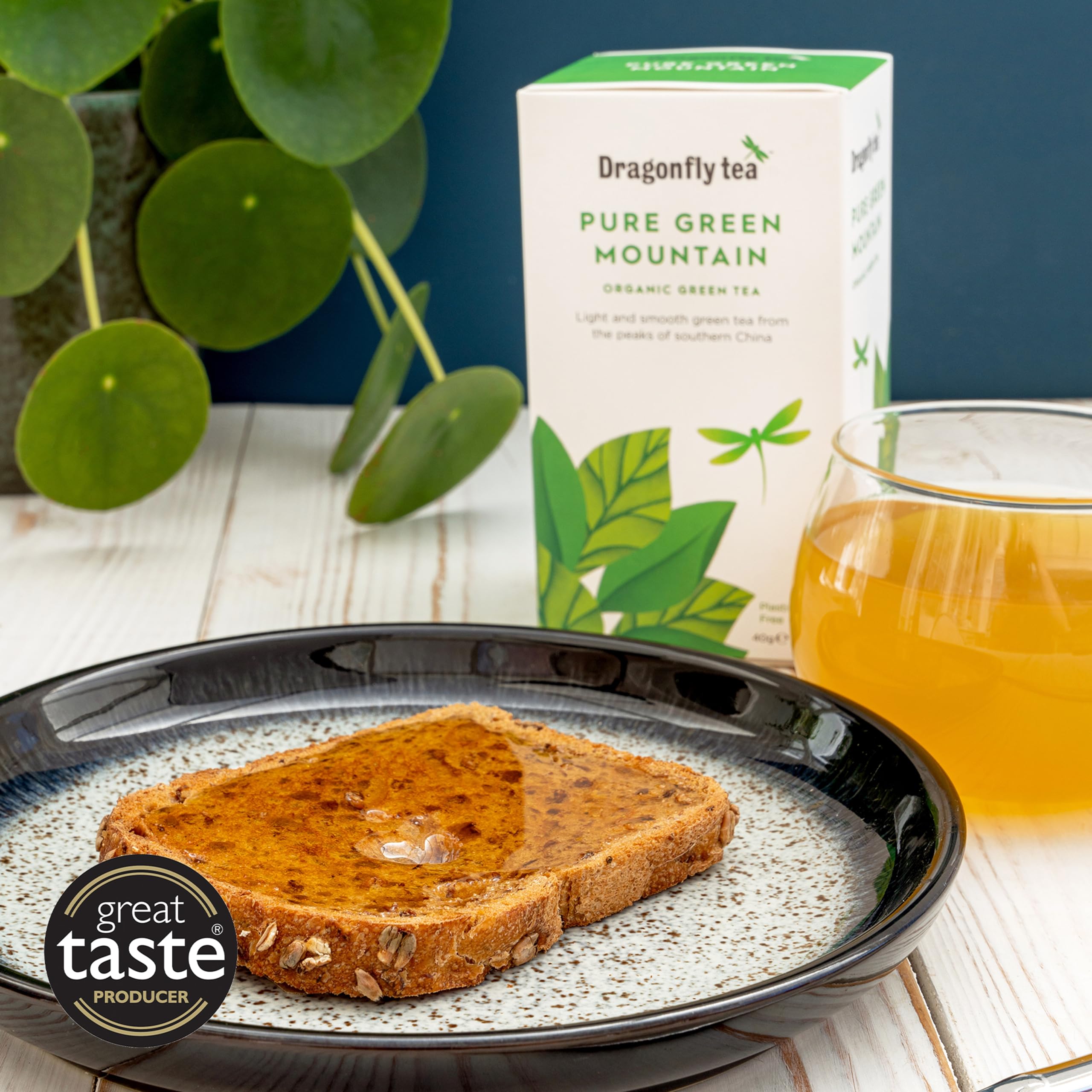 DRAGONFLY Pure Green Mountain Organic Green Tea Bags - 80 Count (4 x 20 Bags) | Antioxidant Rich 4