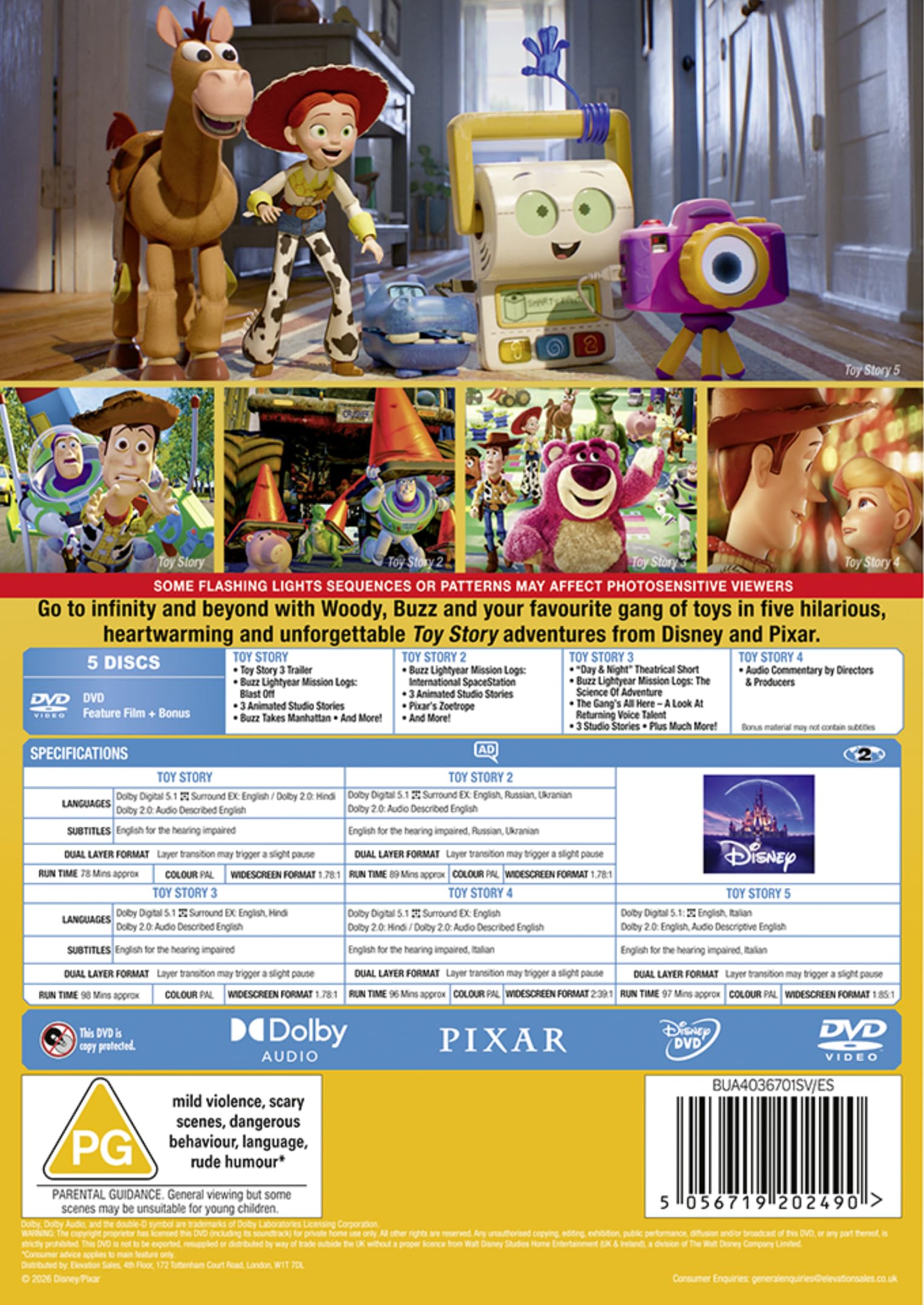 Disney Pixar's Toy Story - 5 Movie Collection [DVD] 5