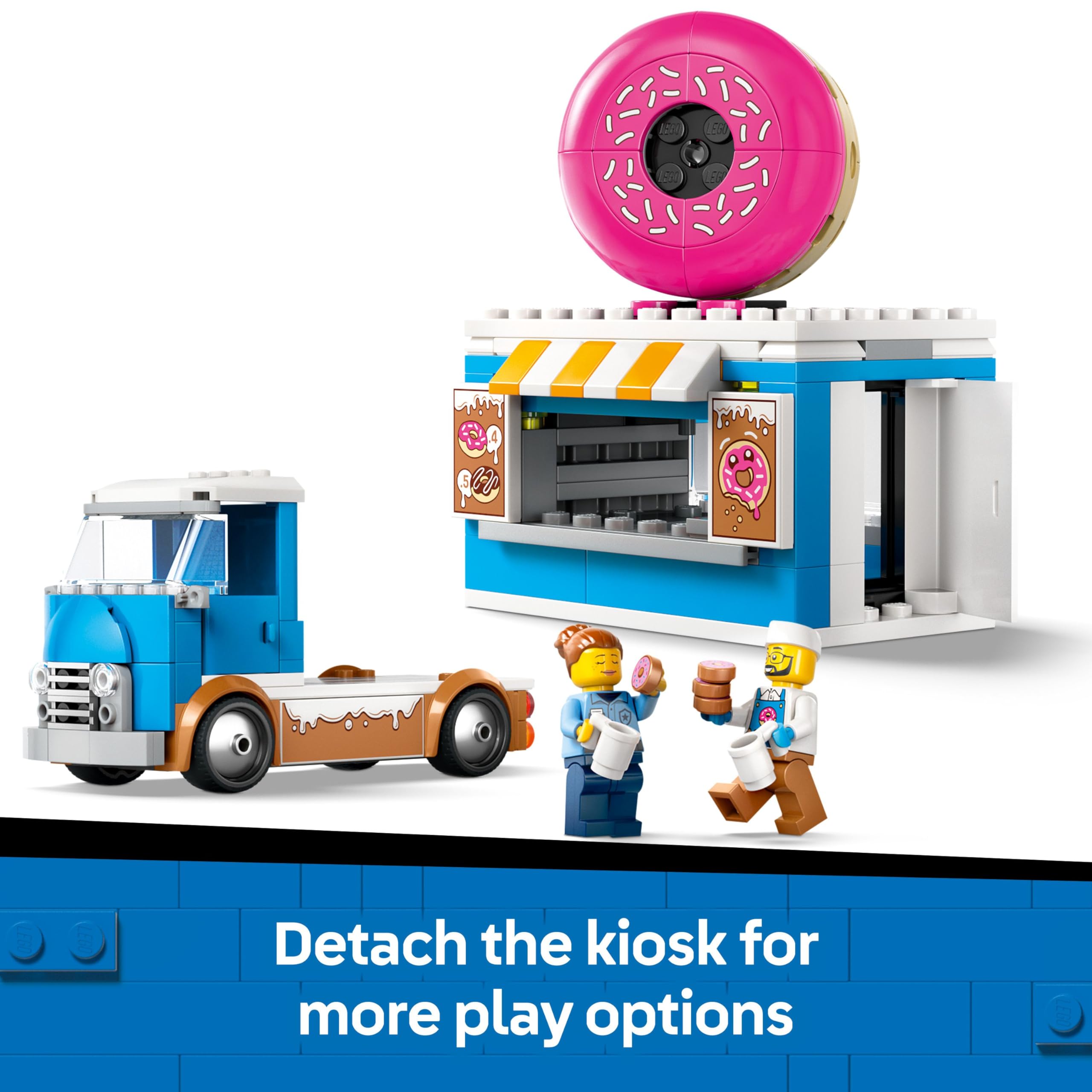 LEGO City Donut Truck 60452 Building Set - 2 Minifigures | Ages 5+ 4