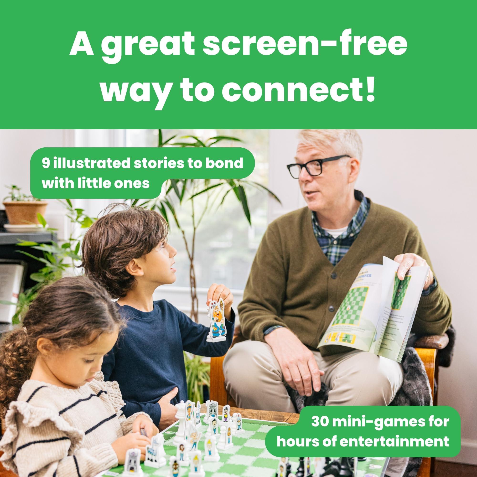 Story Time Chess Beginners Chess Set for Kids with Storybook - Chess Game for Children 3+ 4