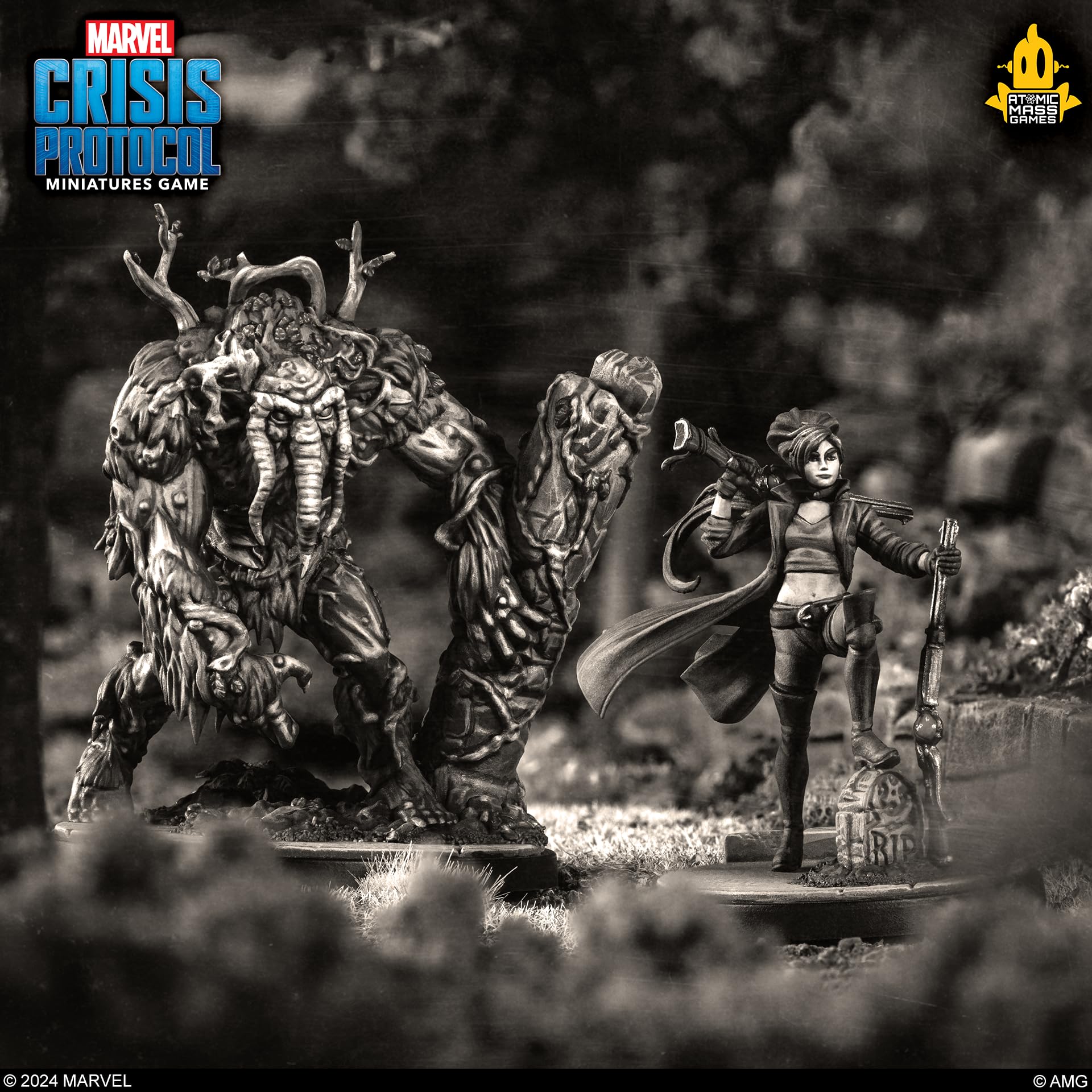 ATOMIC MASS GAMES Marvel Crisis Protocol: Elsa Bloodstone & Man-Thing Expansion | 2 Miniatures | 14+ 6