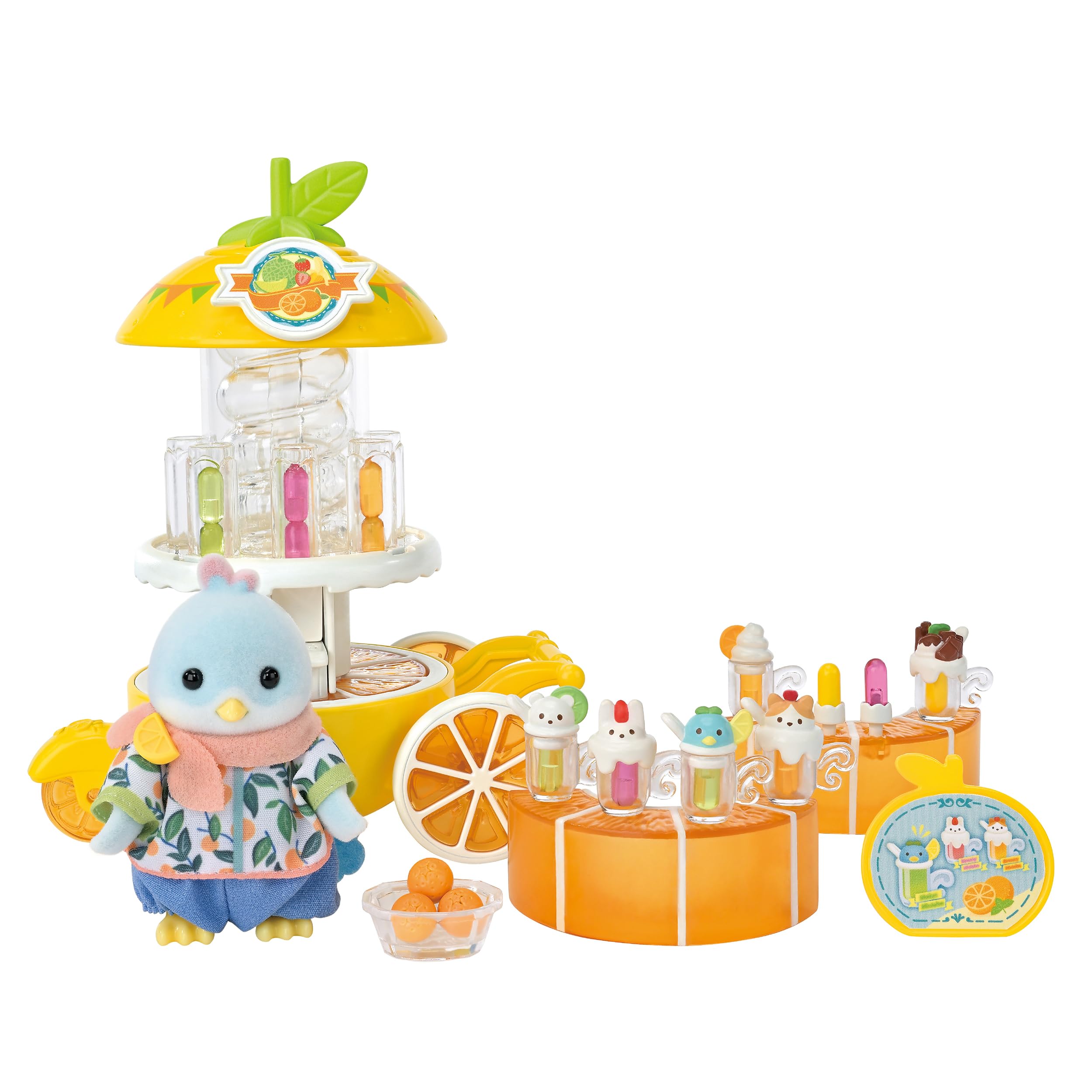 Sylvanian Families Citrus Bird Juice Stand Playset | Figure Included | Ages 3+
