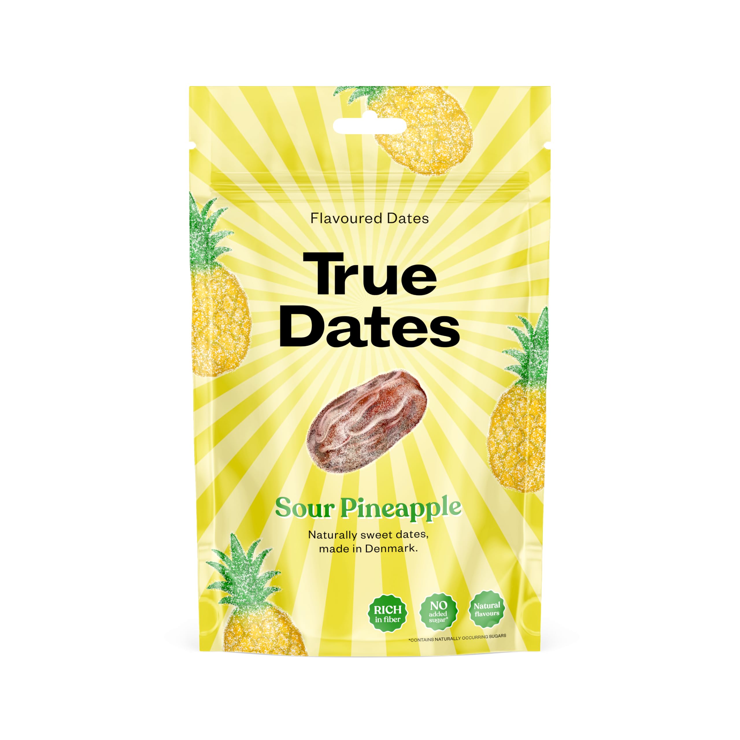 True Gum Sour Pineapple Dates - 100g | Rich in Fiber | Natural Flavors 1