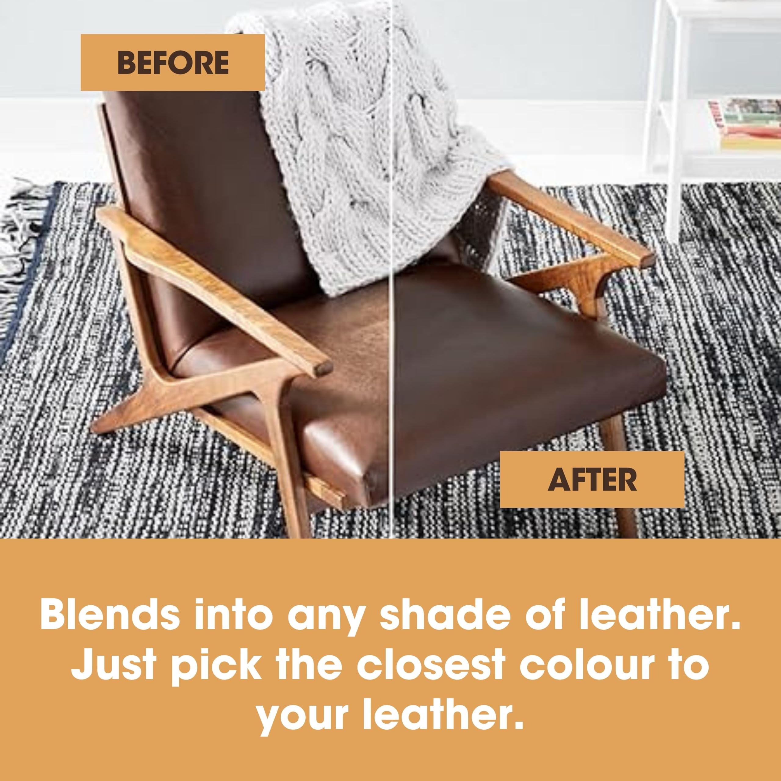 Furniture Clinic Leather Recolouring Balm - Dark Grey for Sofas, Car Seats, Shoes & Clothing 9