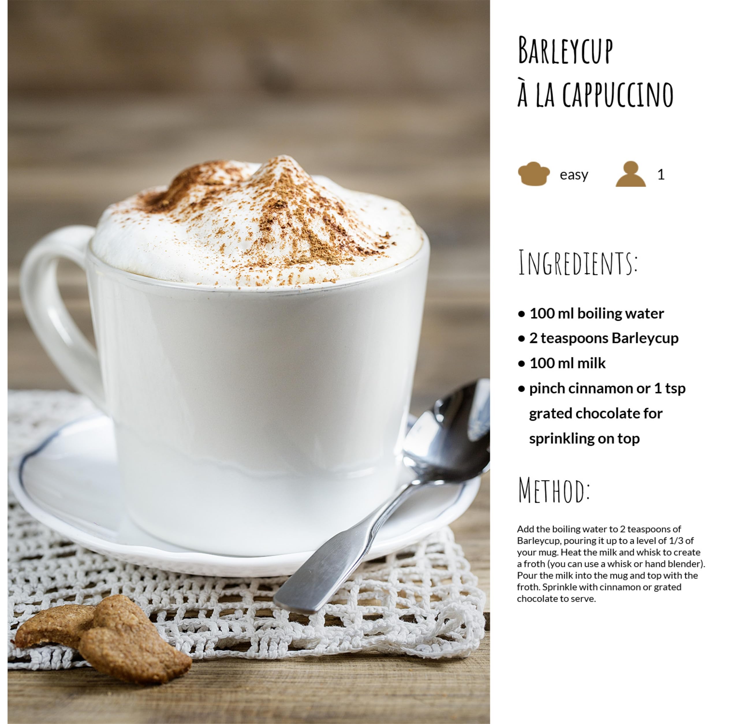 Barleycup Instant Grain Beverage - Caffeine-Free Coffee Alternative with Calcium & Vitamins, 100g 4