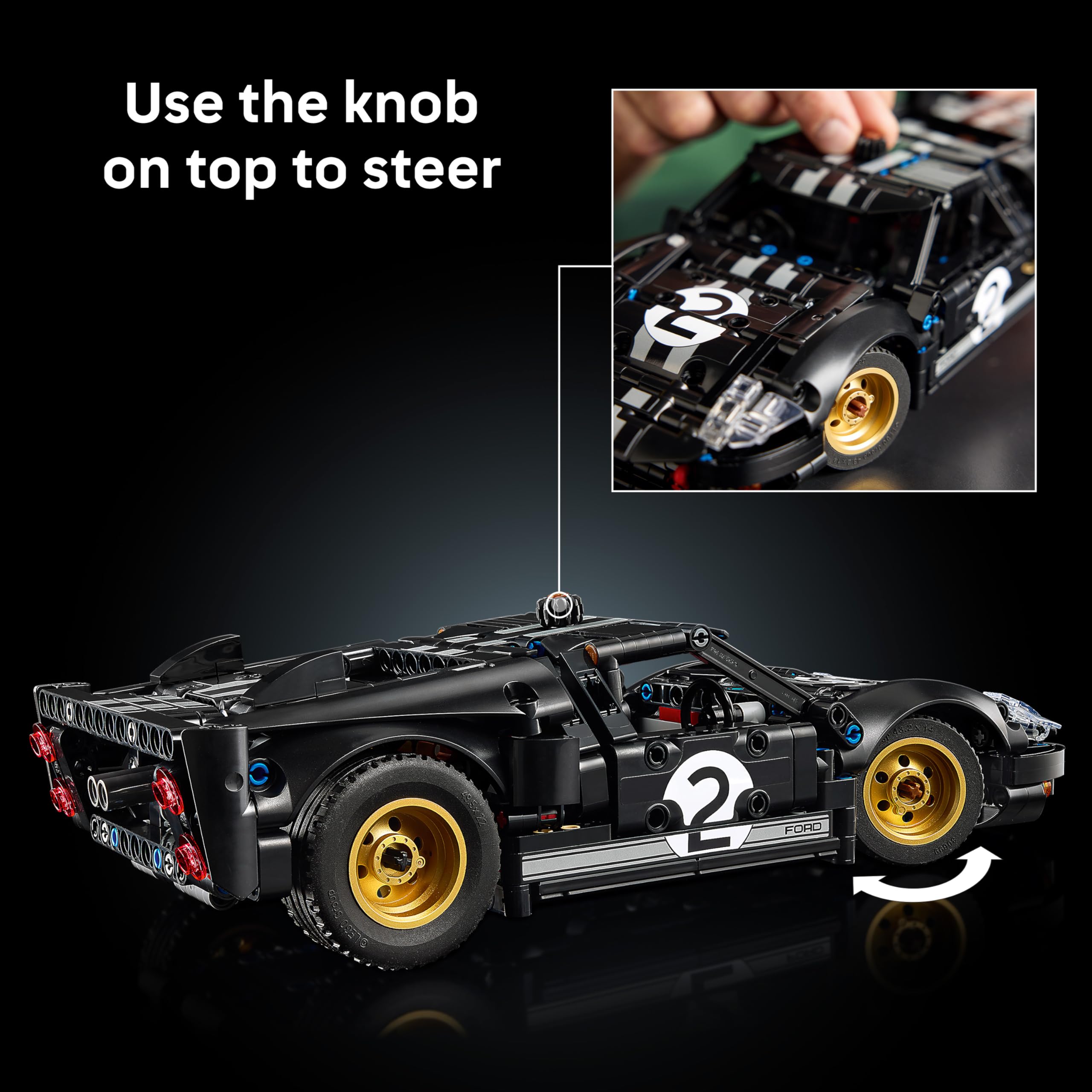 LEGO Technic 1966 Ford GT40 MKII Race Car Building Set | Model 42223 | Ages 18+ 5
