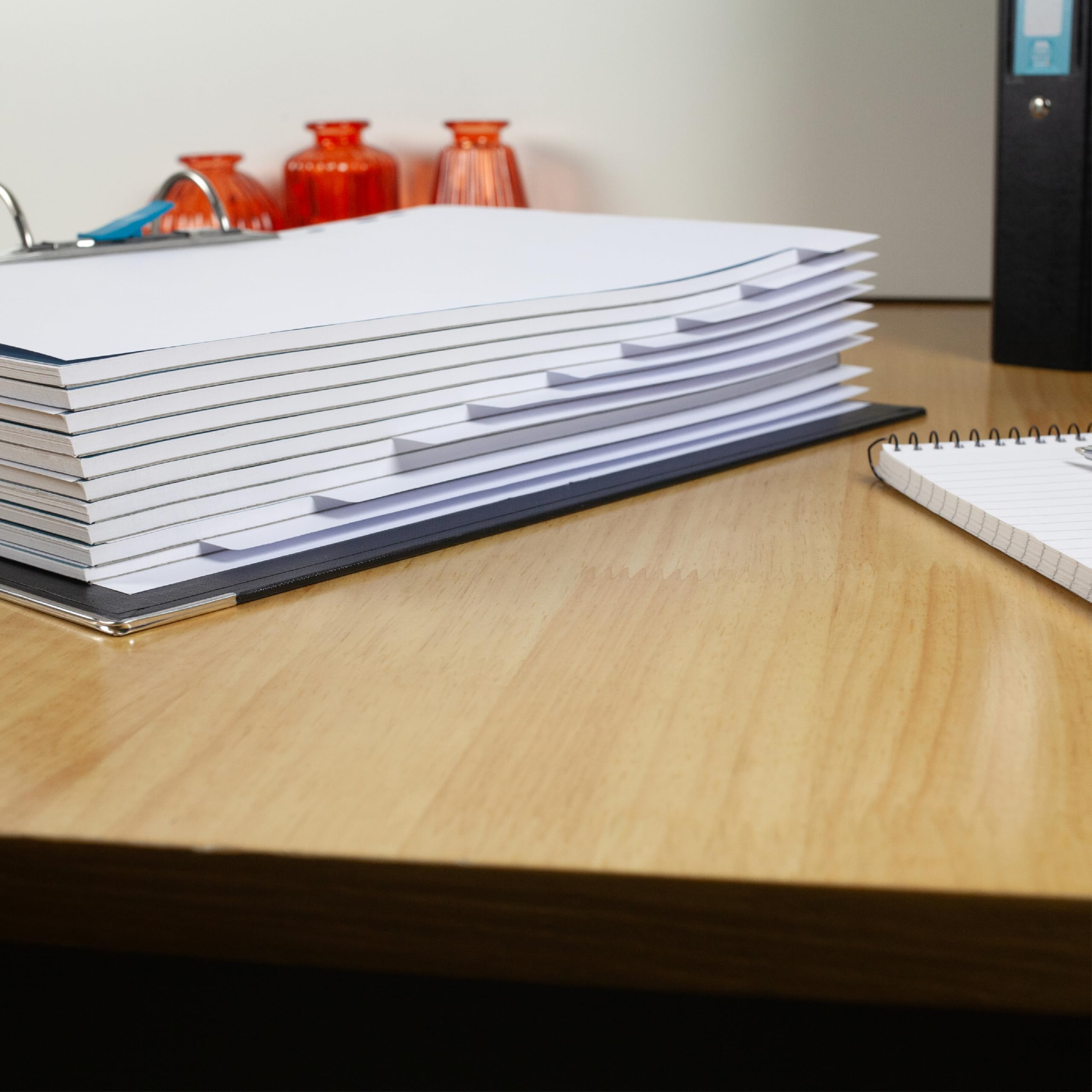 Elba A4 10 Part Card Dividers - White | Durable 160 gsm Cardstock | 10-Hole Punched 5