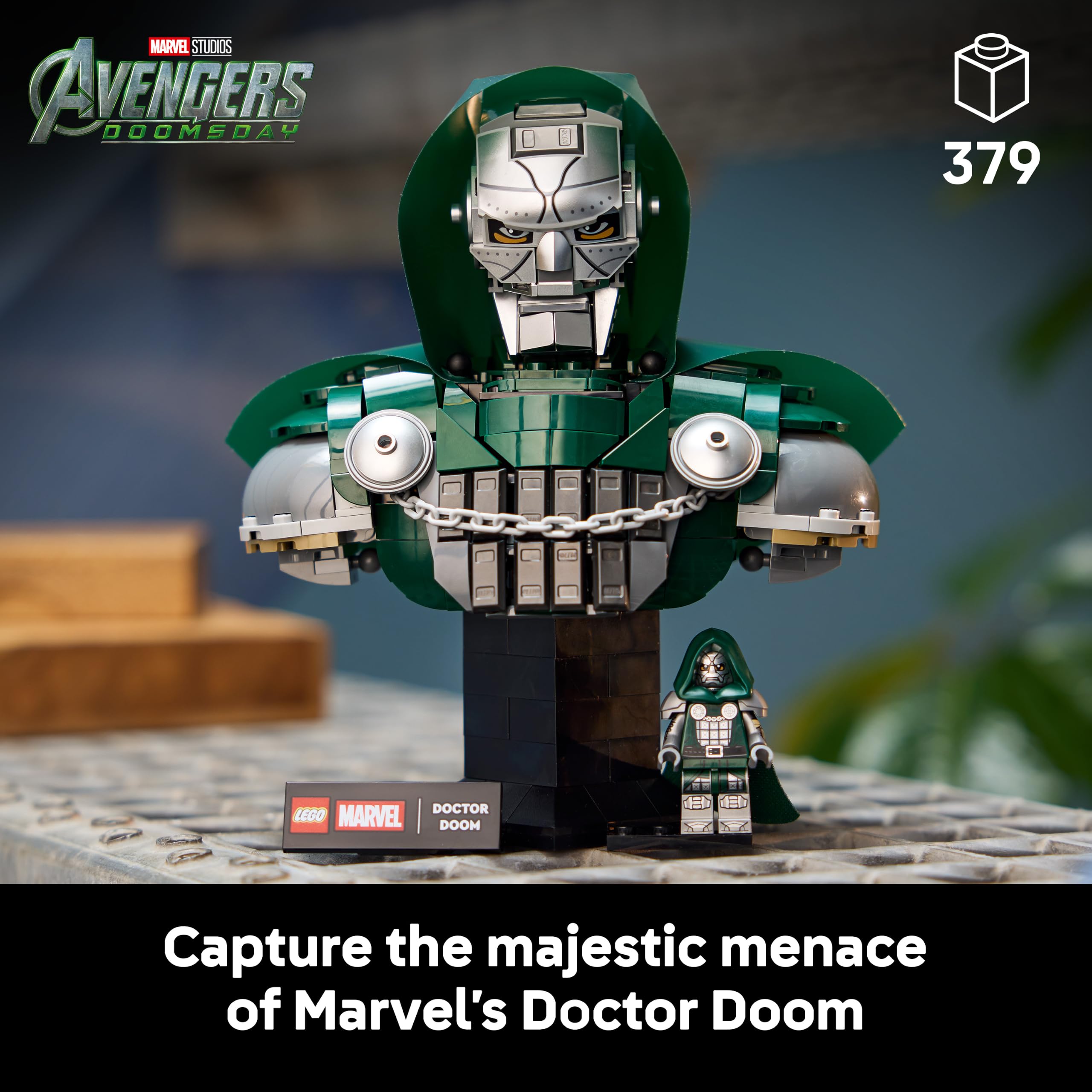 LEGO Marvel Doctor Doom Bust 76345 - Display Model Kit for Adults | Collectible Minifigure & Nameplate | 18+ Age Range 2