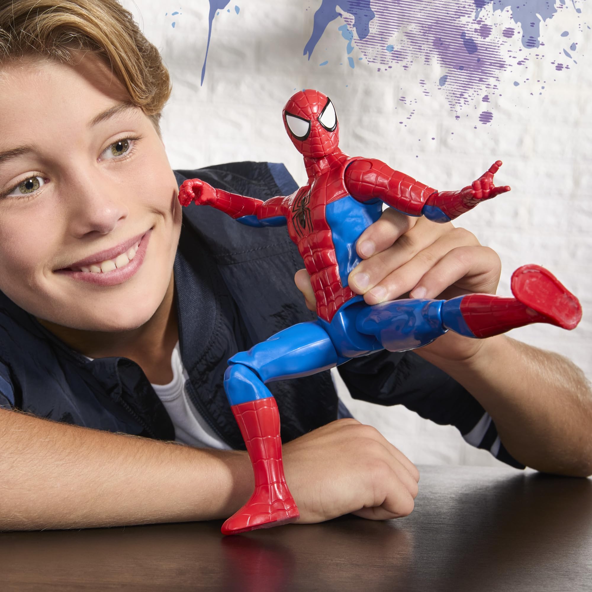 Marvel Titan Series Spider-Man Action Figure - 12-inch Scale | 11 Points of Articulation | Ages 4+ 8