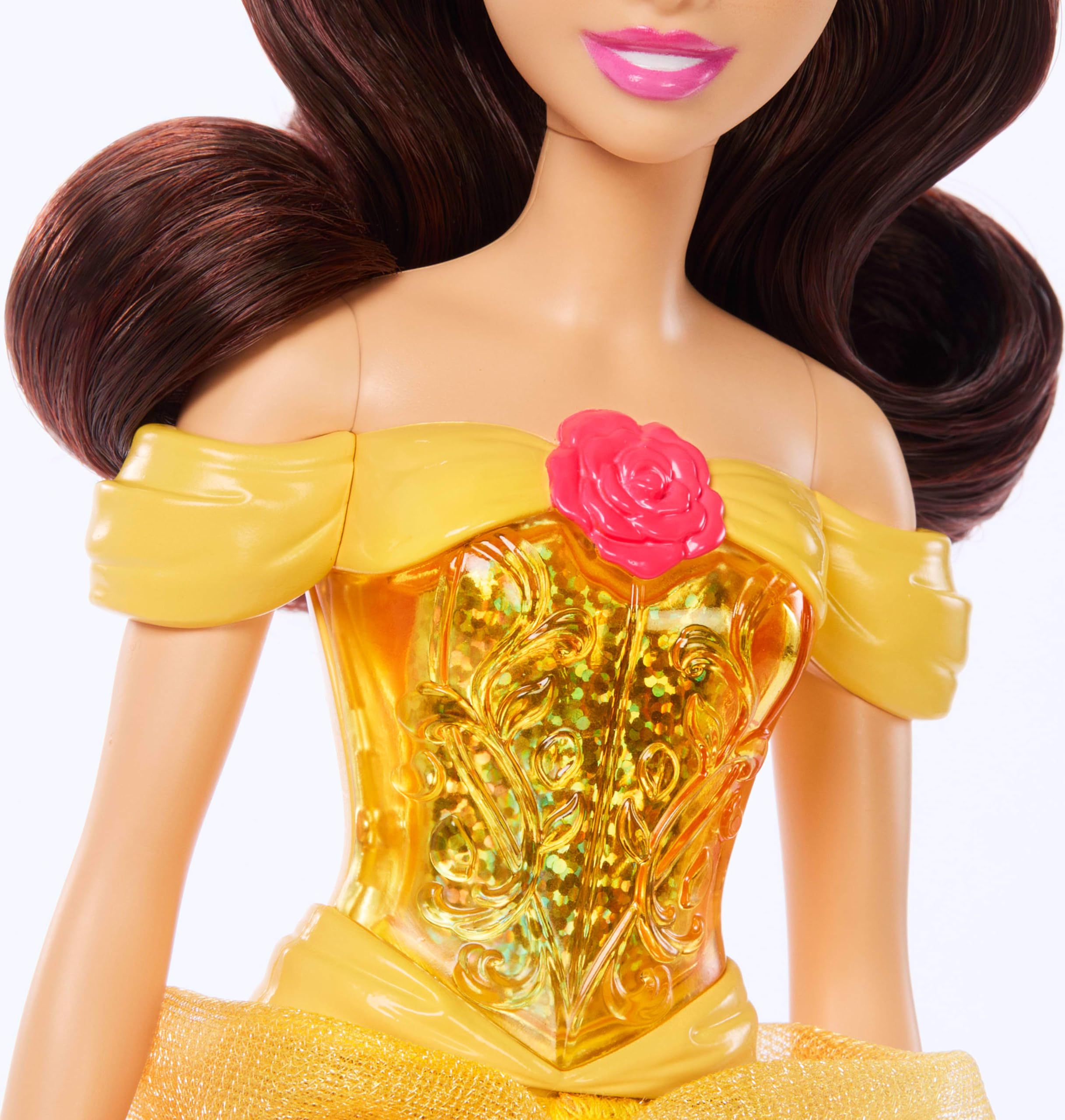 Disney Princess Belle, bewegliche Modepuppe – funkelndes, vom Film inspiriertes Outfit und Accessoires 9