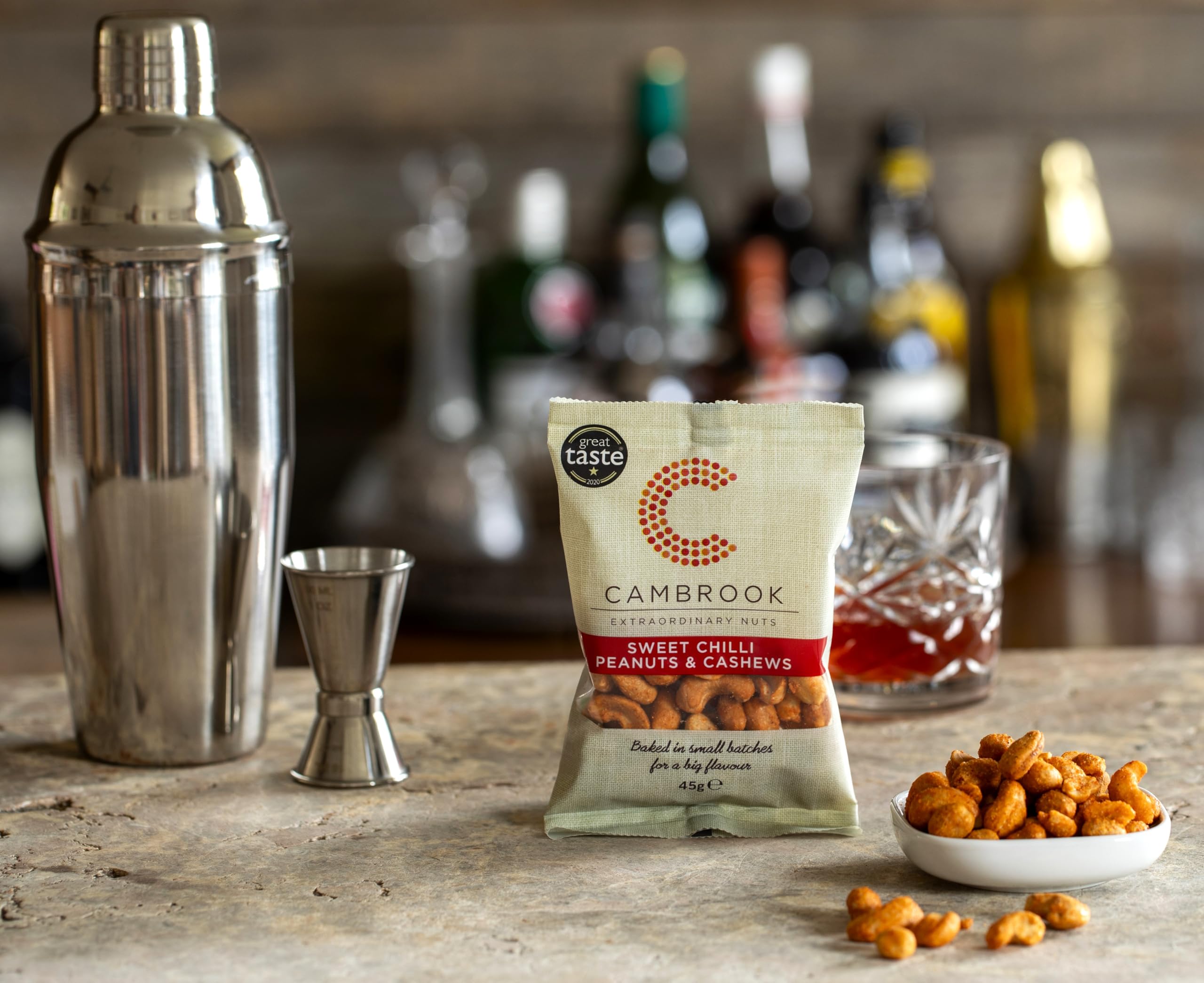 Cambrook - Baked Sweet Chilli Peanuts & Cashews | 45g Bag | Gluten Free 4