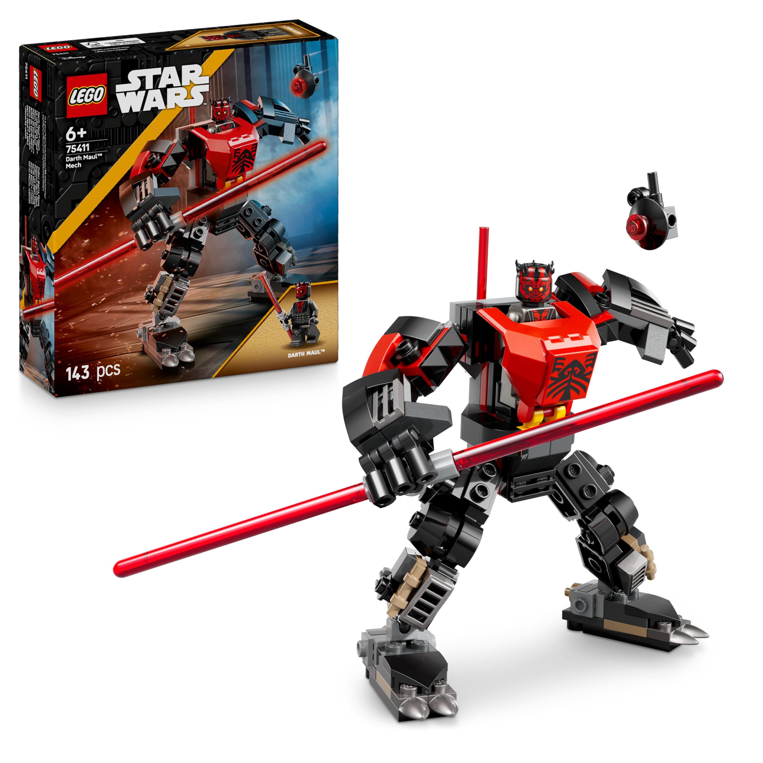 LEGO Star Wars Darth Maul Mech Building Set 75411 for Ages 6+ | 143 Pieces