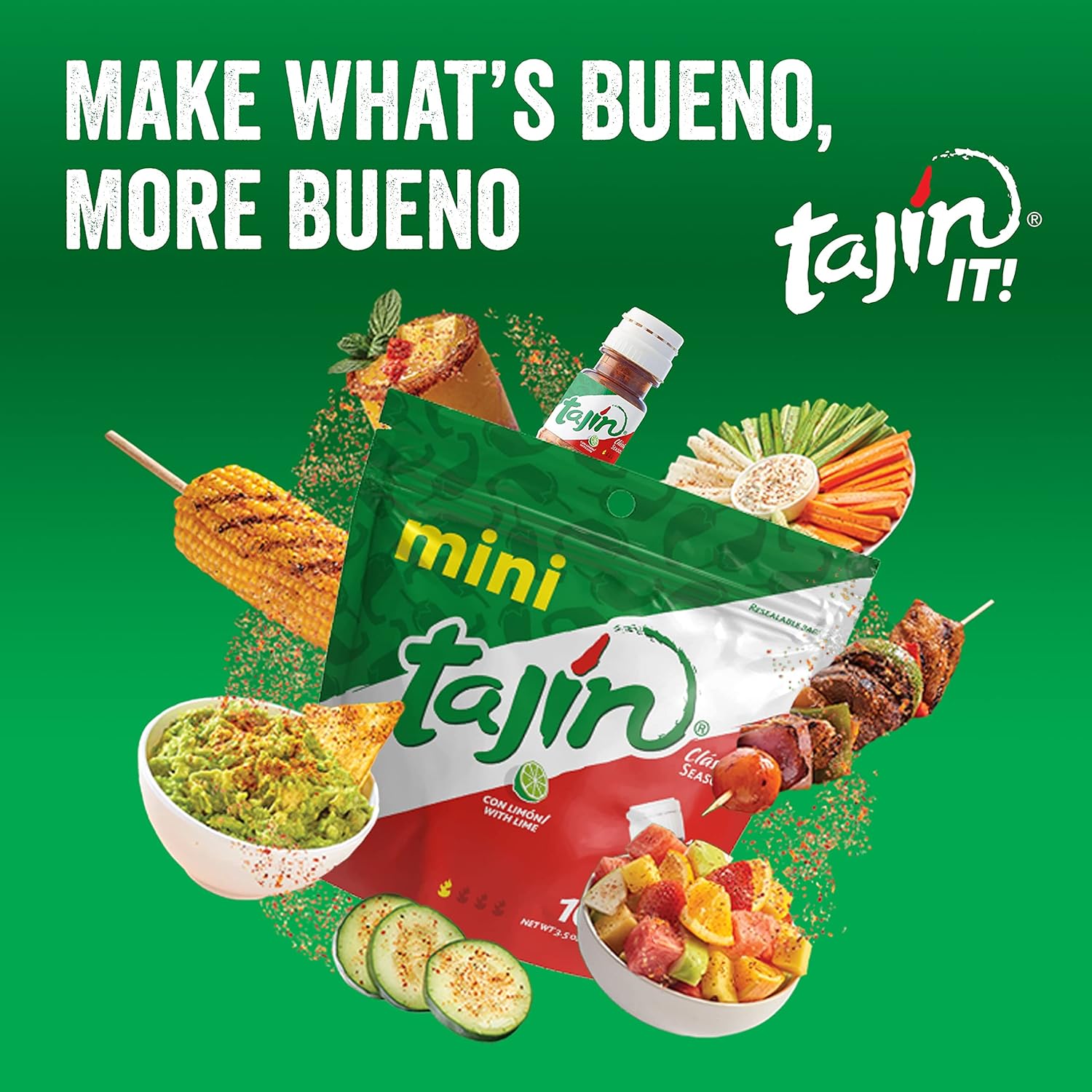 Tajín Clásico Gewürz Minibeutel 0,35 oz (10er-Packung) – Authentisches mexikanisches Chili-Limetten-Gewürz 6