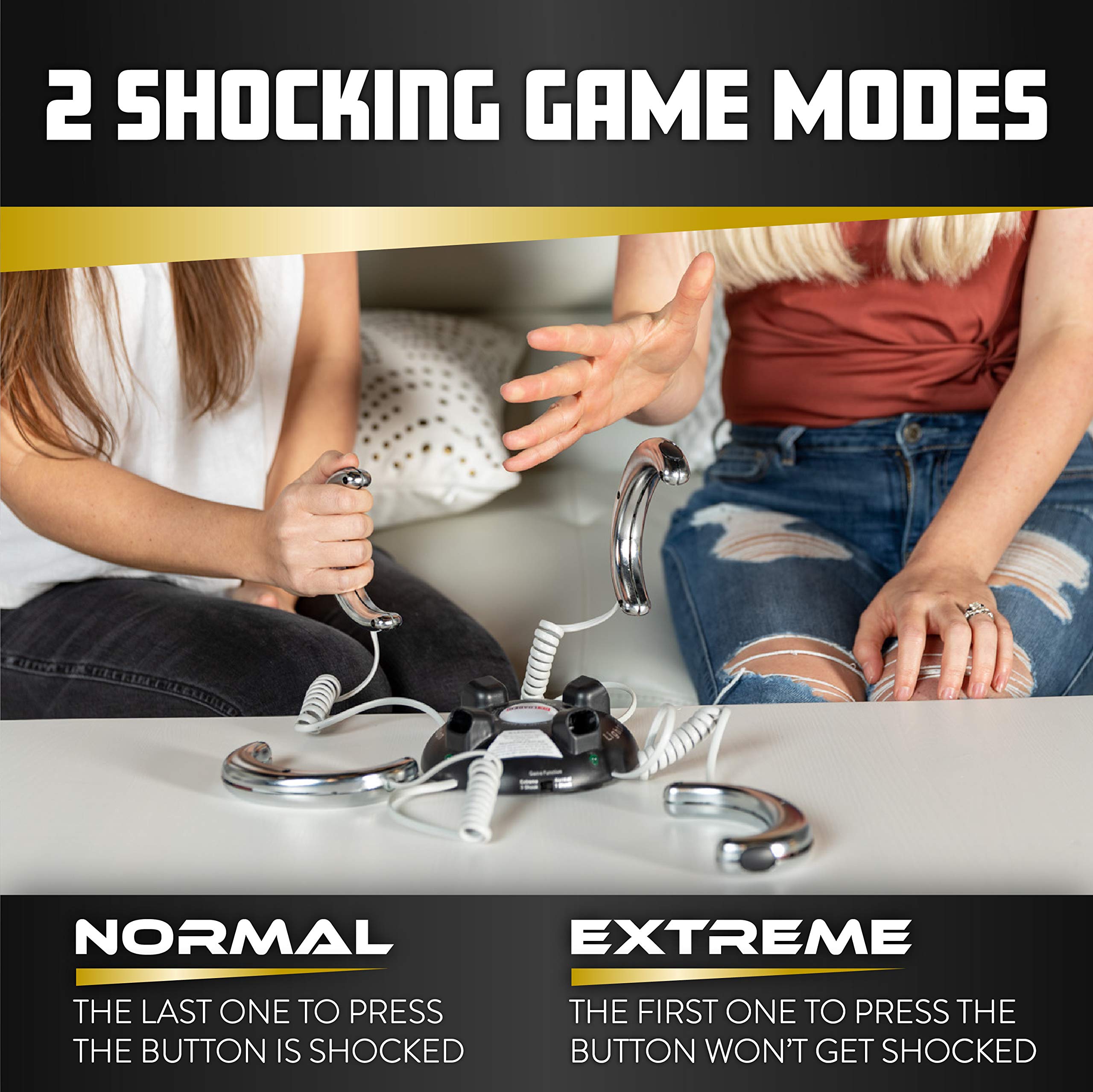 Paladone Lightning Reaction Reloaded - Extreme Shocking Reaction Game | Up to 4 Players | Adjustable Shock Level 3