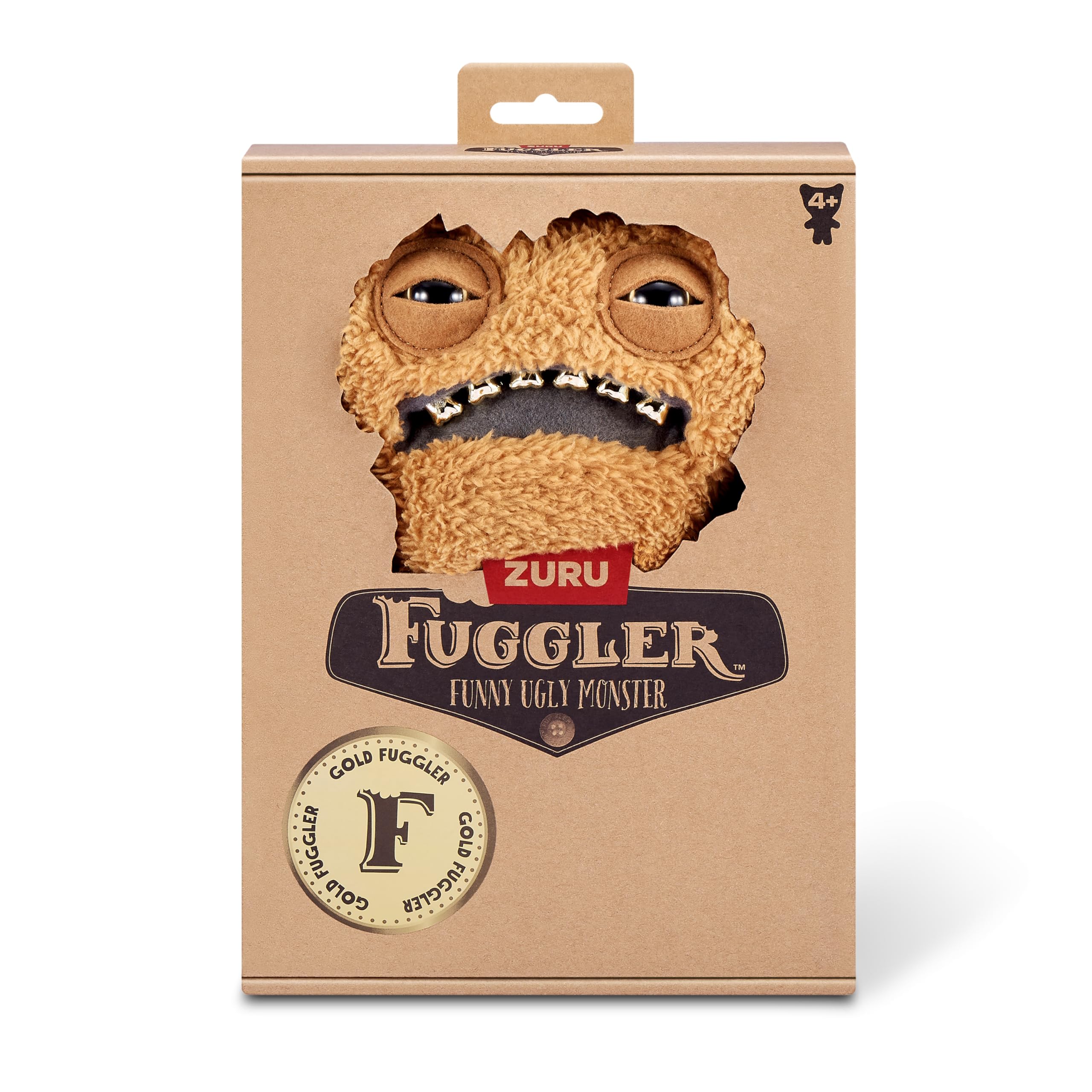 Fuggler Gold Fuggs - Funny Ugly Monster Plush Collectible Toy, 9" Soft Doll for Kids 4+ 5