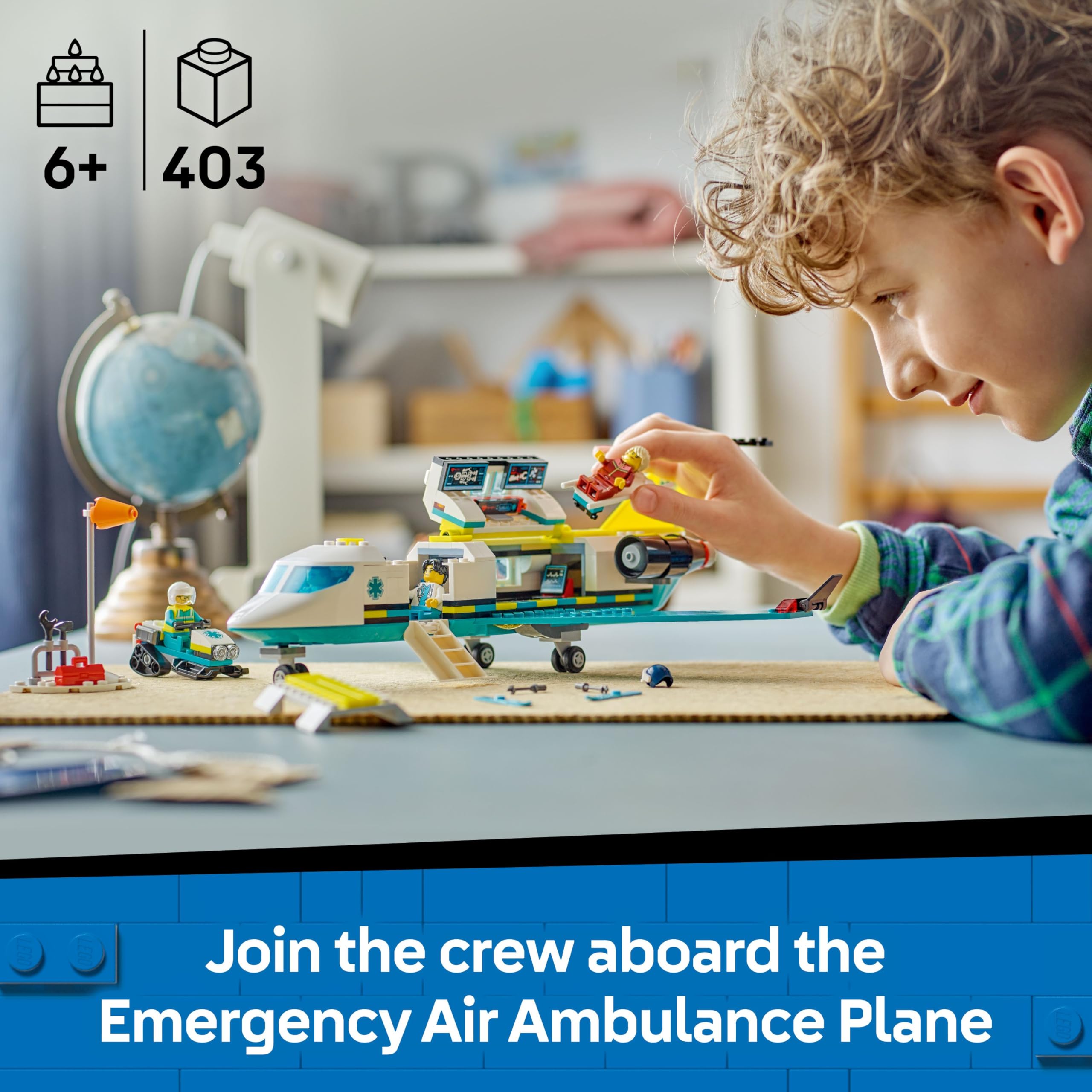 LEGO CITY 60465 Emergency Air Ambulance Plane Building Set for Ages 6+