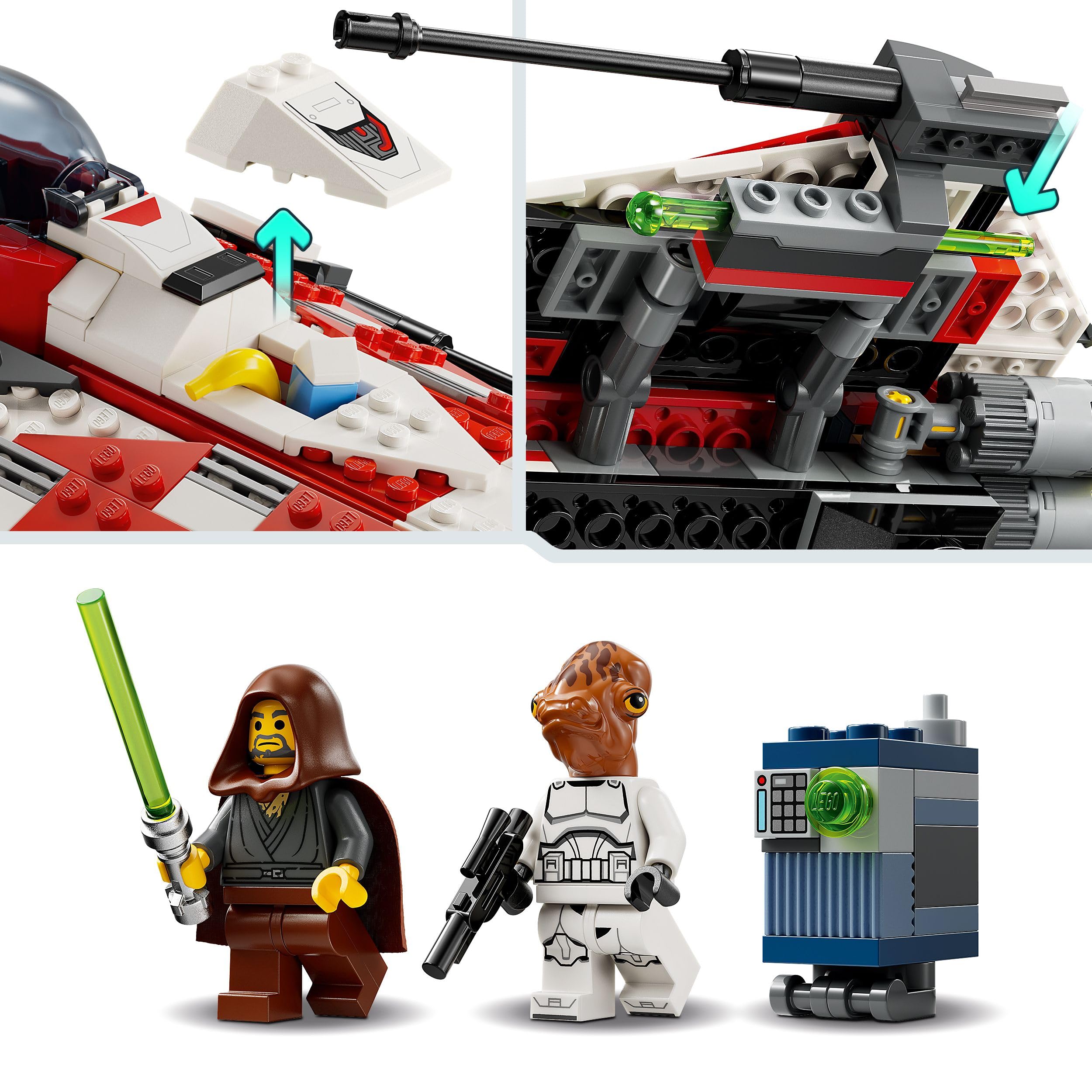 LEGO Star Wars Jedi Bob’s Starfighter Buildable Toy Vehicle Set 75388 for Ages 8+ 4