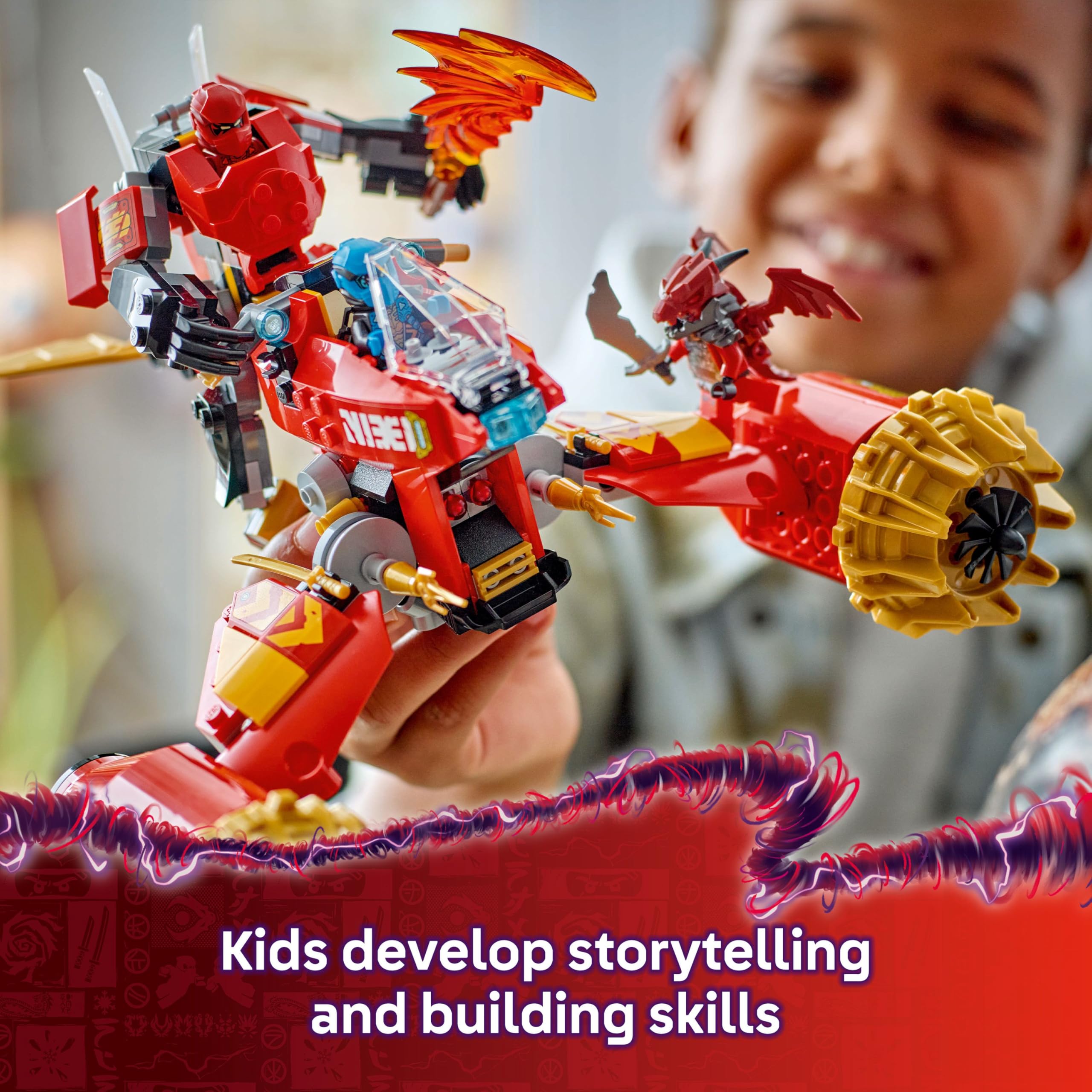 LEGO NINJAGO Kai’s Mech Storm Rider 71830 - Combo Vehicle Set with 3 Minifigures | Ages 7+ 6