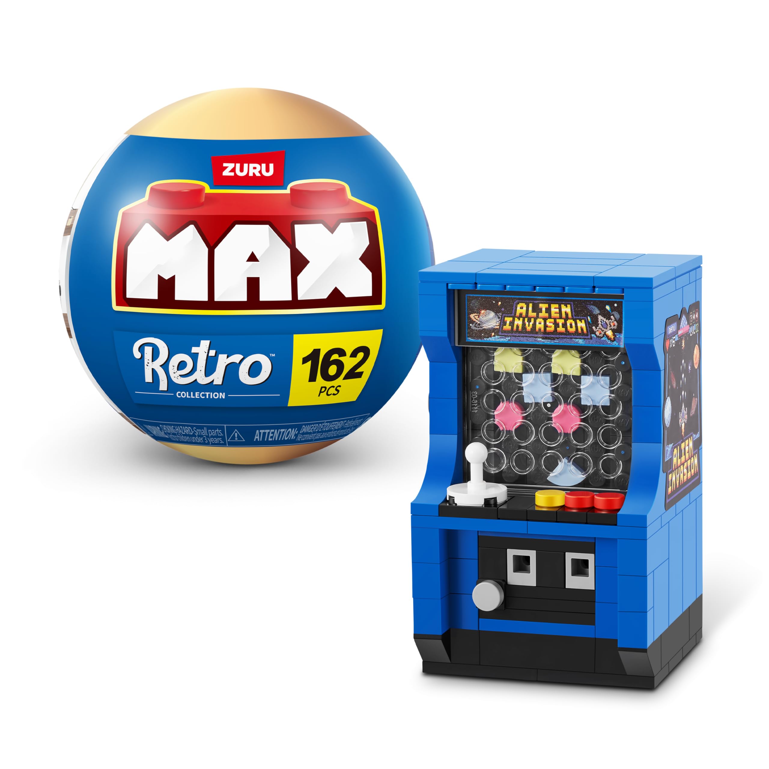 MAX Premium Retro-Bausteine ​​– Arcade-Automaten-Bauset für Kinder ab 3 Jahren