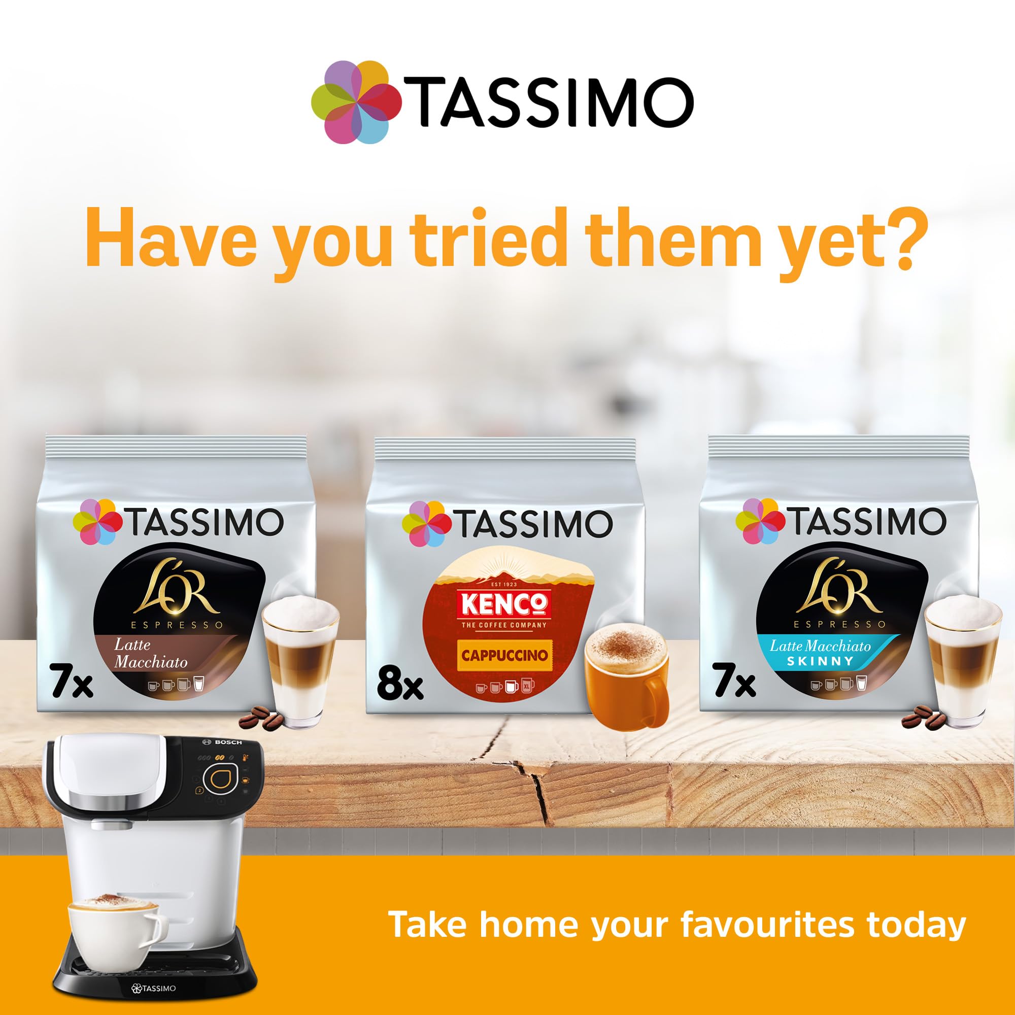 Tassimo Costa Cappuccino Coffee Pods - 8 Count Capsules, Pack of 5 (40 Drinks Total)