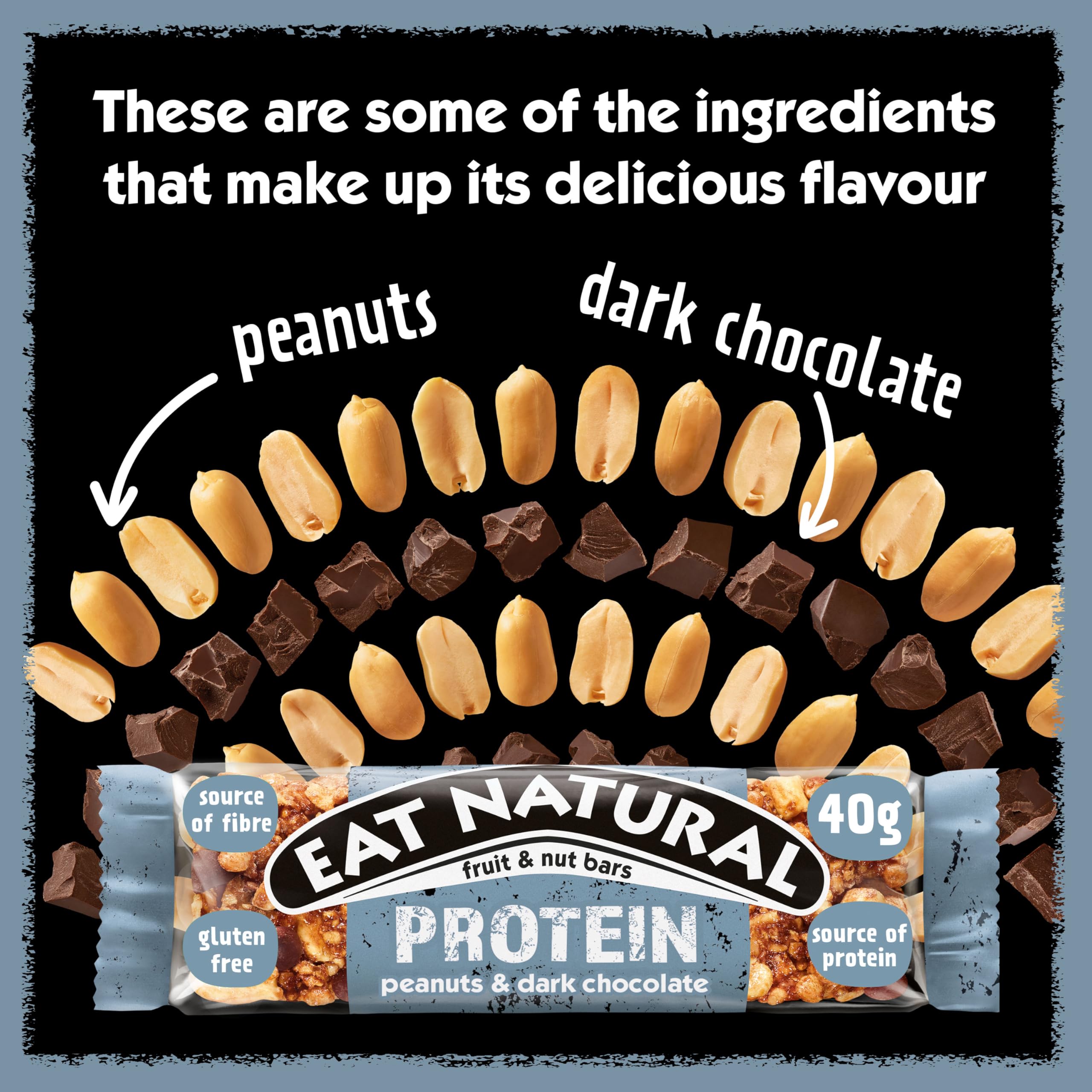 Eat Natural Protein Peanuts & Dark Chocolate Fruit & Nut Bars - Gluten Free, High Protein | 12 x 40g Bars 4