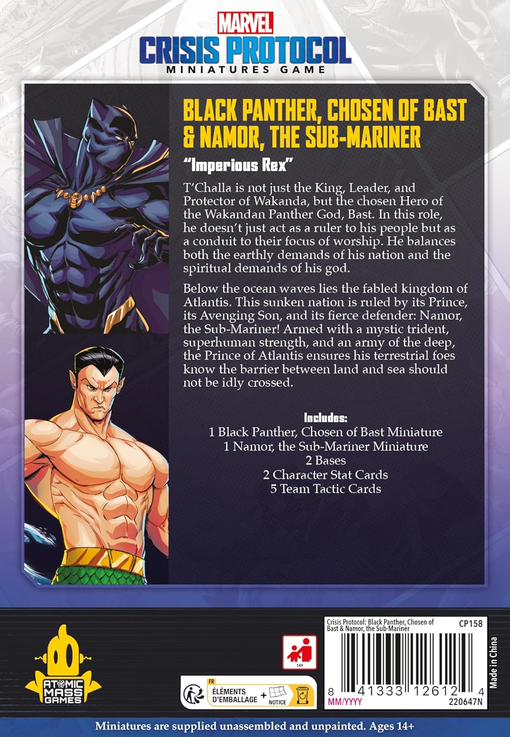 Atomic Mass Games Marvel: Crisis Protocol Black Panther Chosen of Bast &amp; Namor Miniatures Erweiterung 4