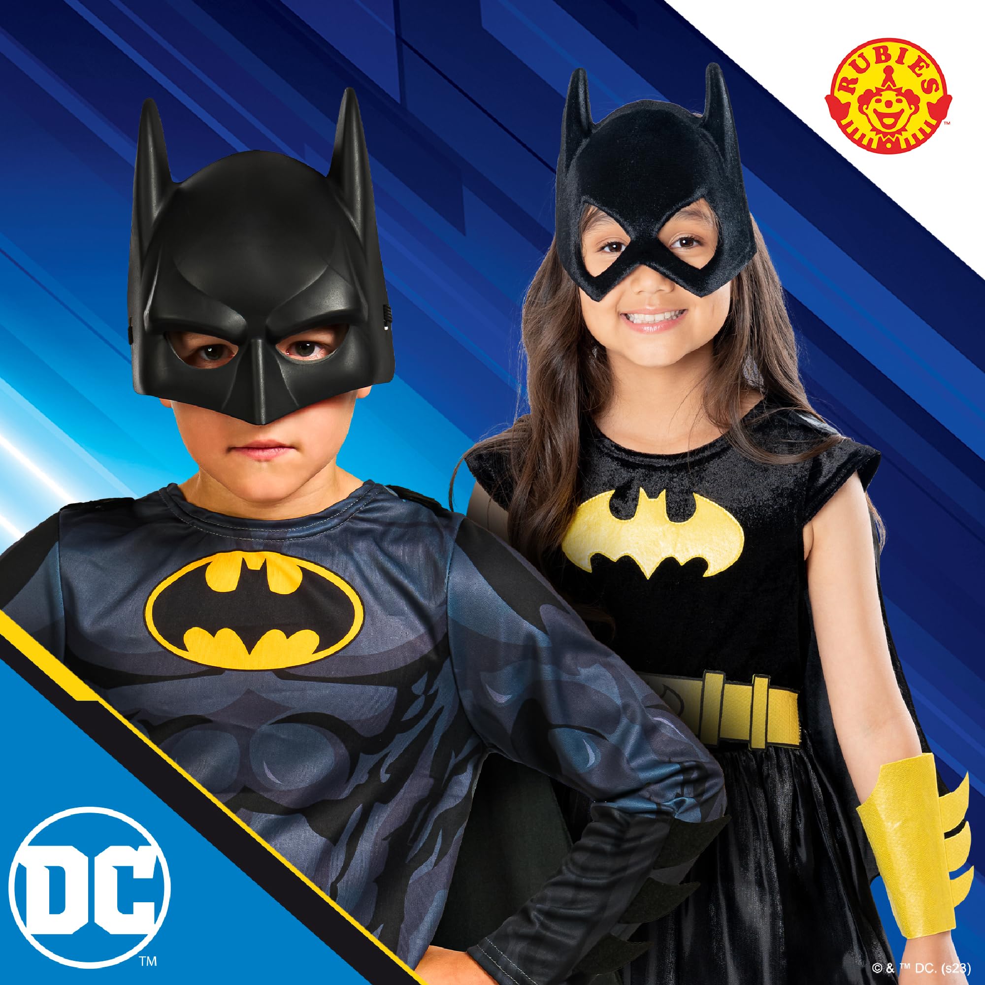 Rubies Batman Costume - Age 3-4 Years | Printed Jumpsuit, Cape & Mask 4