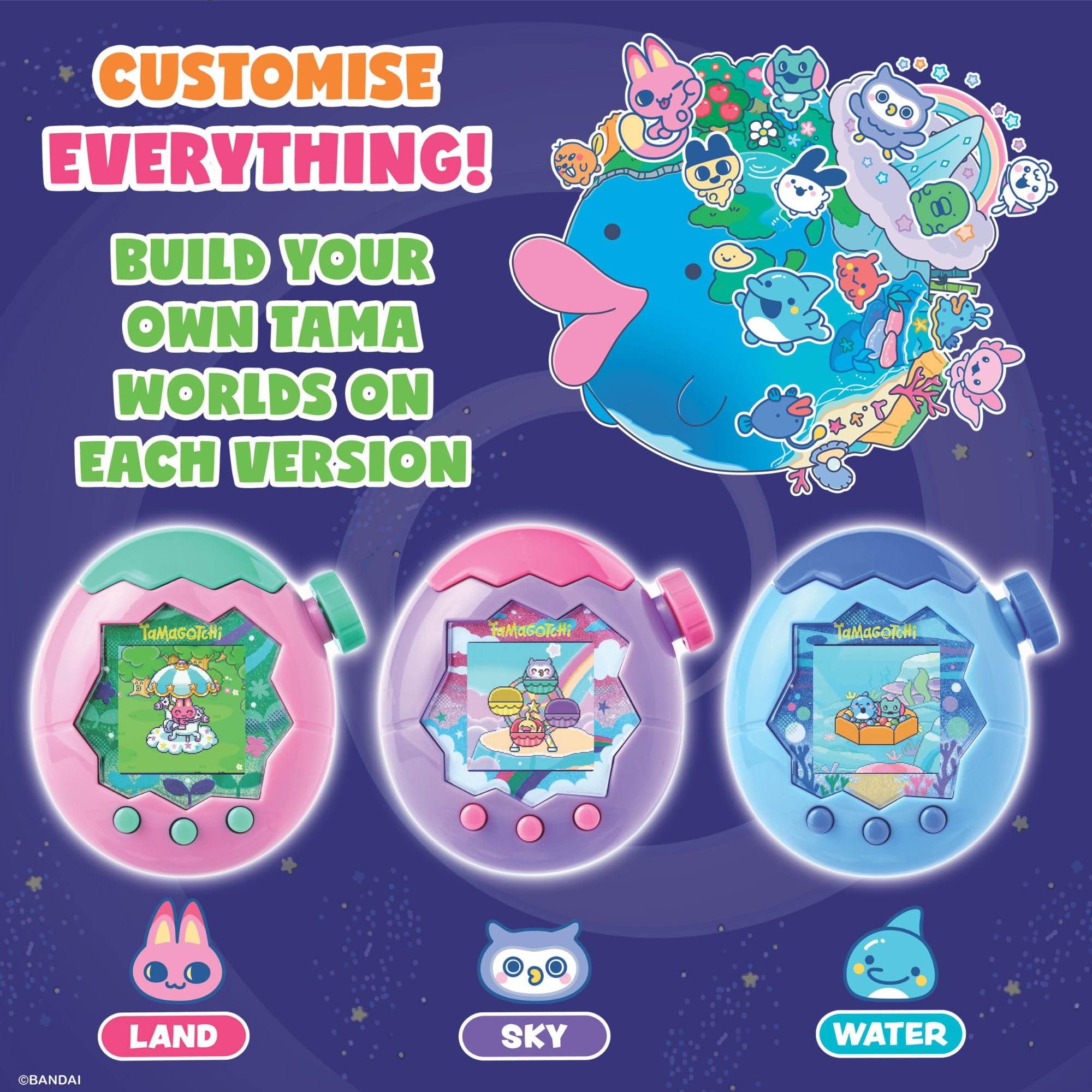 Tamagotchi - Paradise Digital Pet Pink Land Shell 7