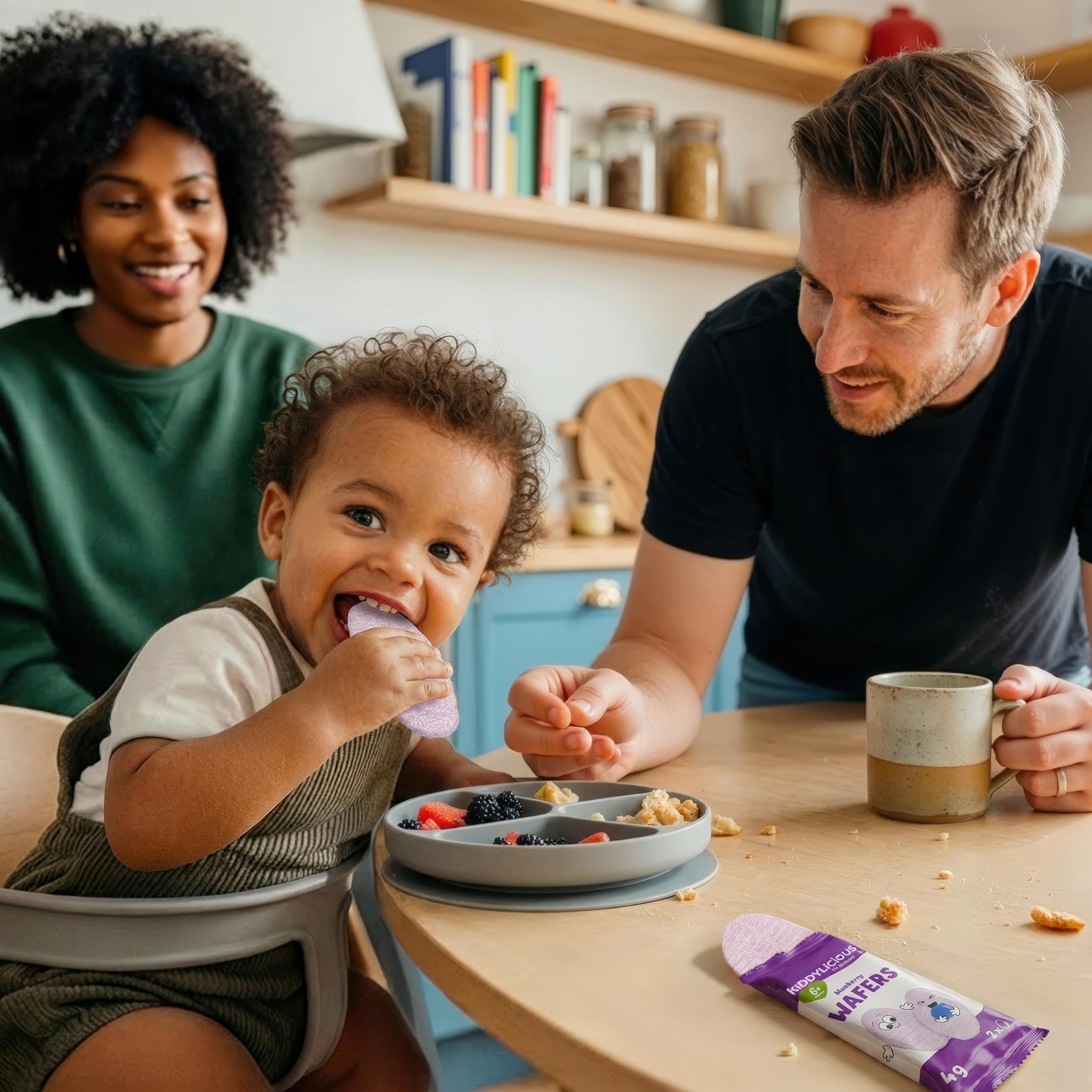Kiddylicious Strawberry Wafers - Gluten & Dairy Free Finger Food for Babies 6+ Months | 10 Count (Pack of 4)