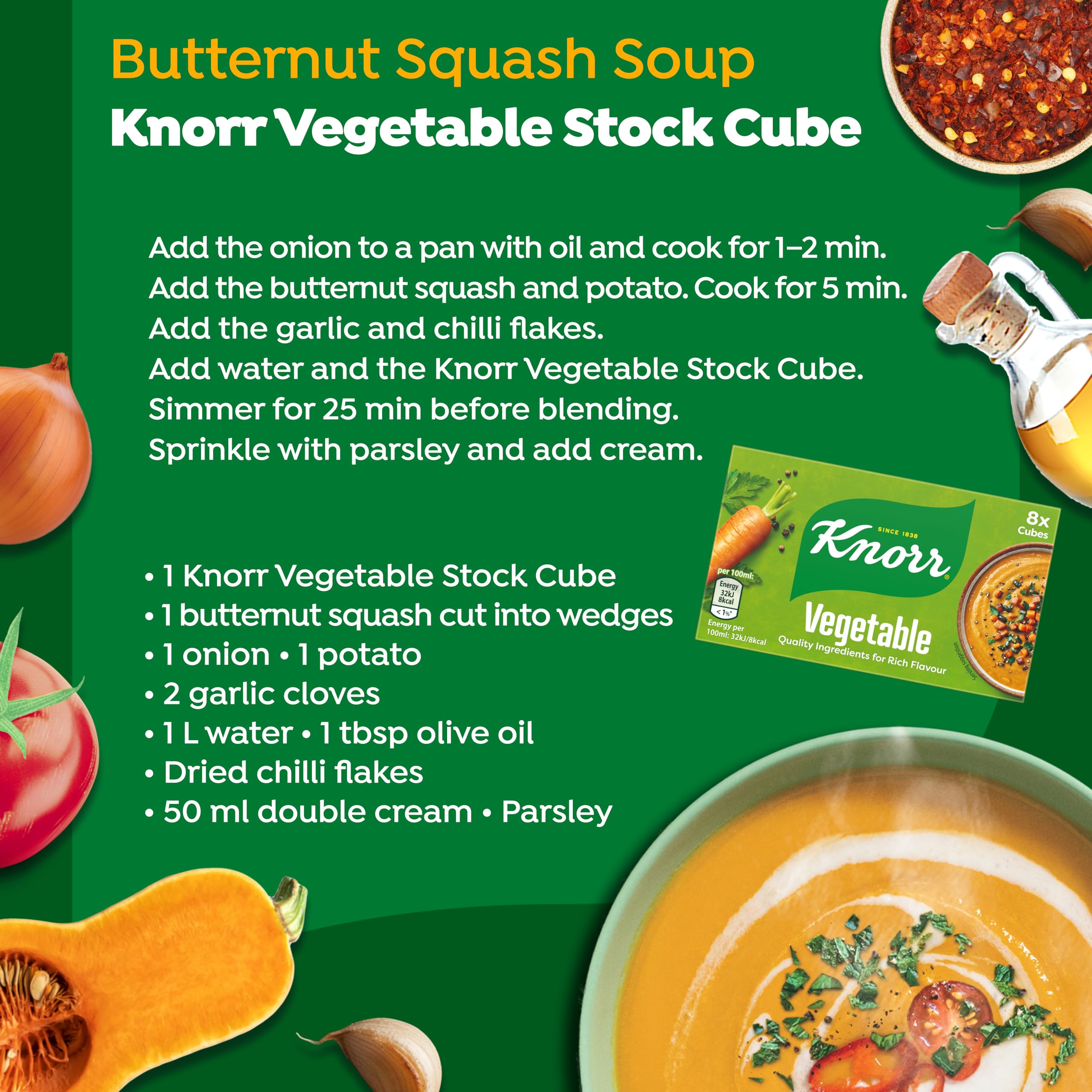 Knorr Vegetable Stock Cubes - Rich Flavour, Gluten-Free | 20 x 10 g 5