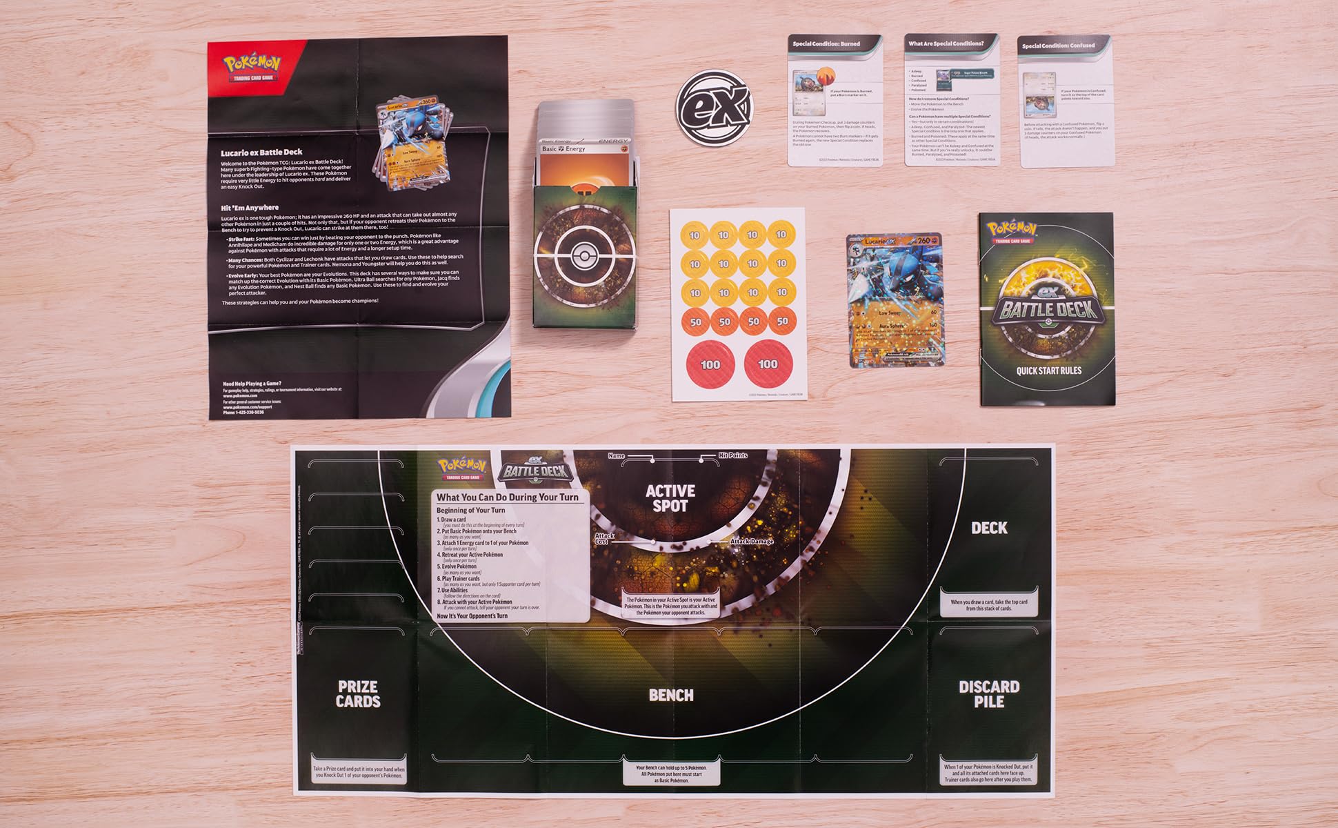 Pokémon Lucario ex Battle Deck & 2 Booster Bundle | Ready-to-Play 60-Card Deck | Ages 6+ 3