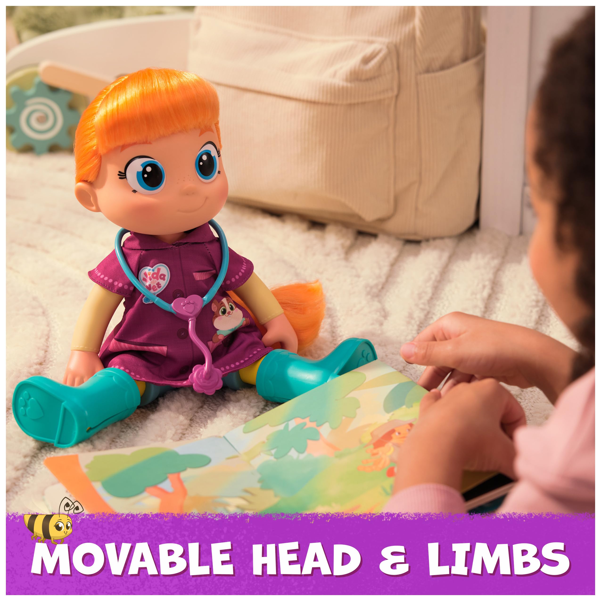 Vida the Vet Toddler Doll - 33cm Articulated Playset for Kids 3+ 5