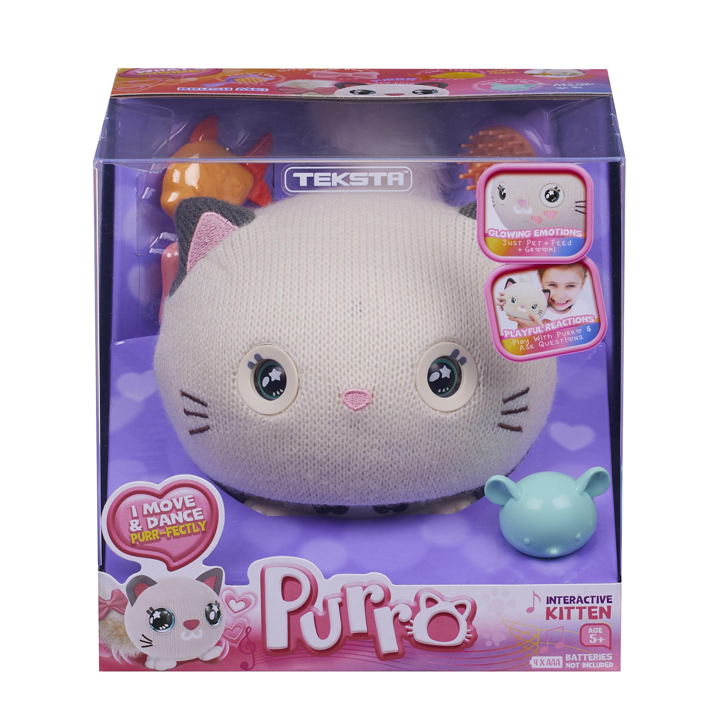 Teksta Purro The Interactive Smart Kitty - Plush Electronic Pet Toy for Kids 5+ 9