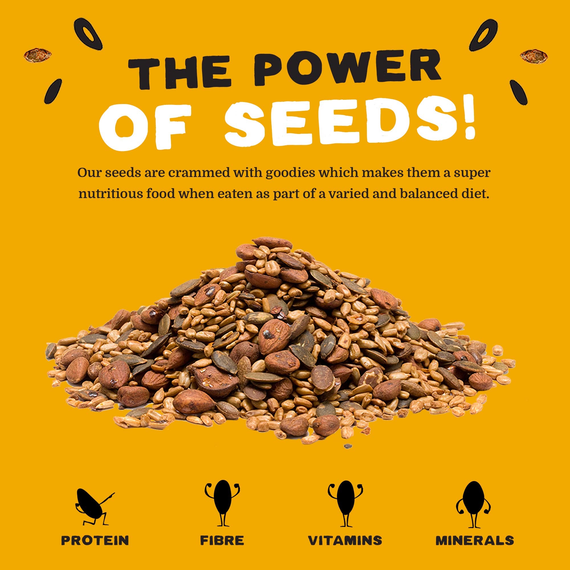 Munchy Seeds Mega Omega 7-Seed Mix with Sunflower, Pumpkin, and Hemp Roasted Seeds | 450g 5