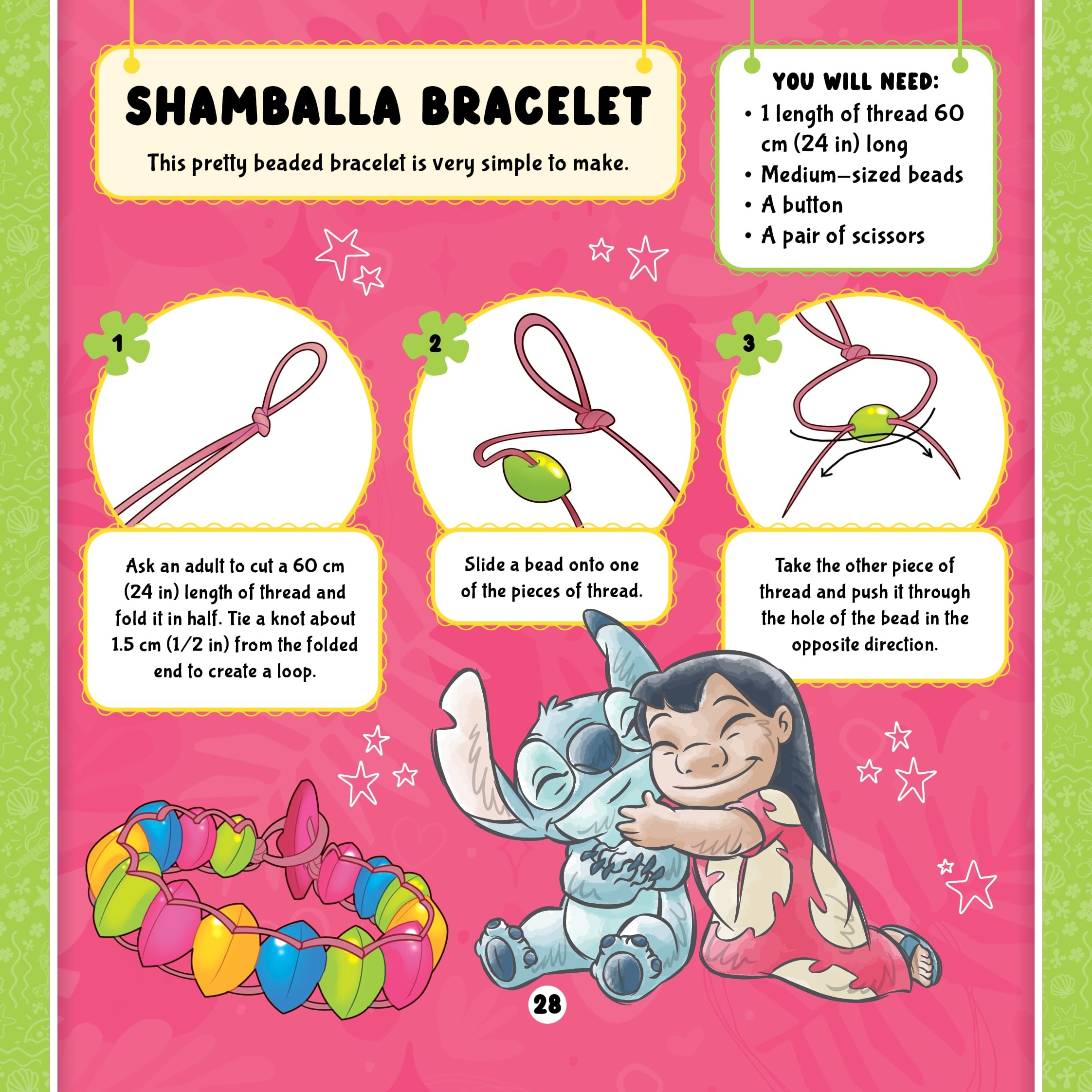 Autumn Disney Stitch Best Friends Activity Book & Bead Kit | Make 12 Bracelets | Multicoloured 5