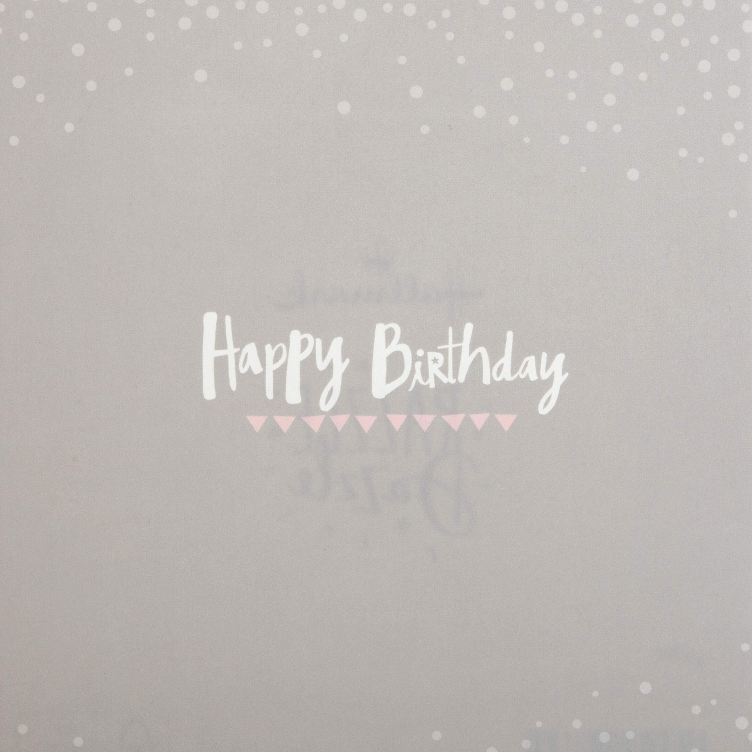 Hallmark Birthday Girl Card - Pink Design with Gold Glitter and Silver Foil Accents | 16.2 cm x 13.5 cm 5