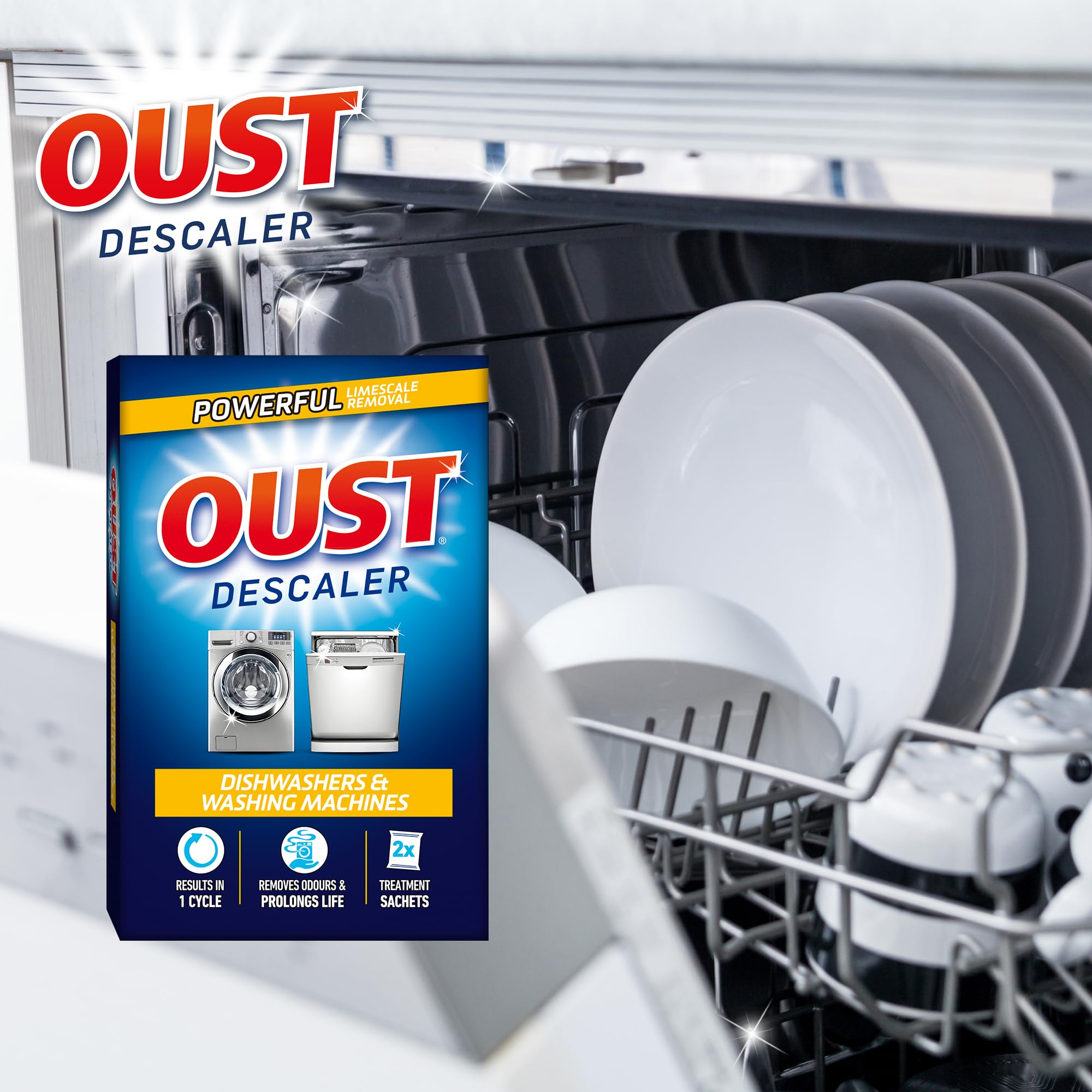 Oust – Entkalker für Geschirrspül- und Waschmaschinen (2 x 75 g x 6) 7