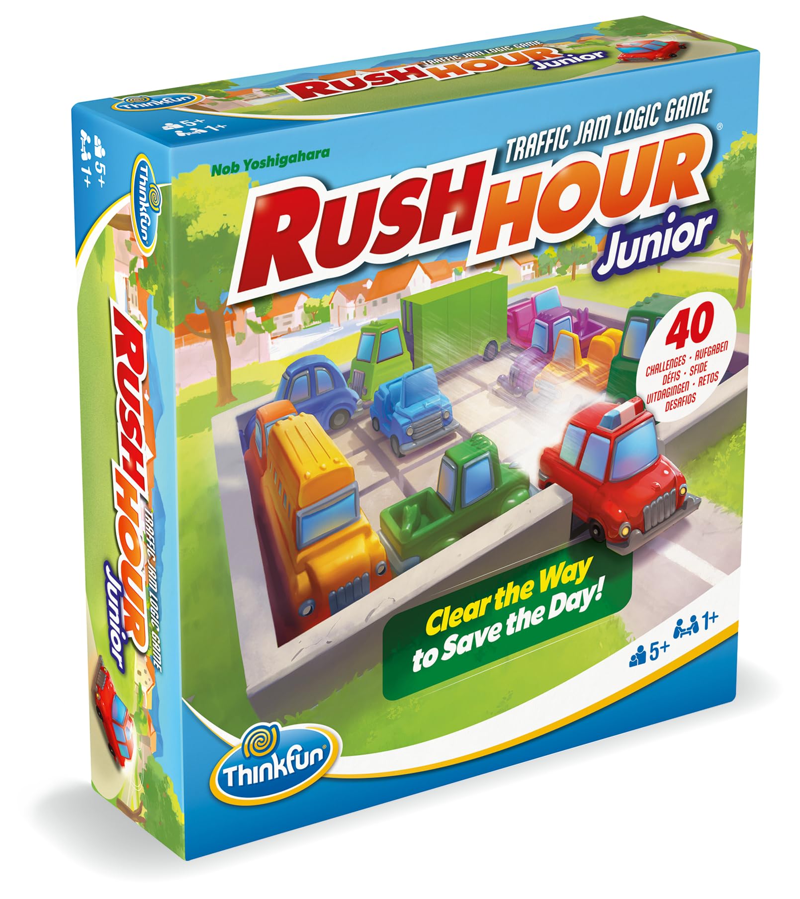 ThinkFun Rush Hour Junior - Traffic Jam Logic Game | Ages 5+ | 1 Player | 40 Challenges 5