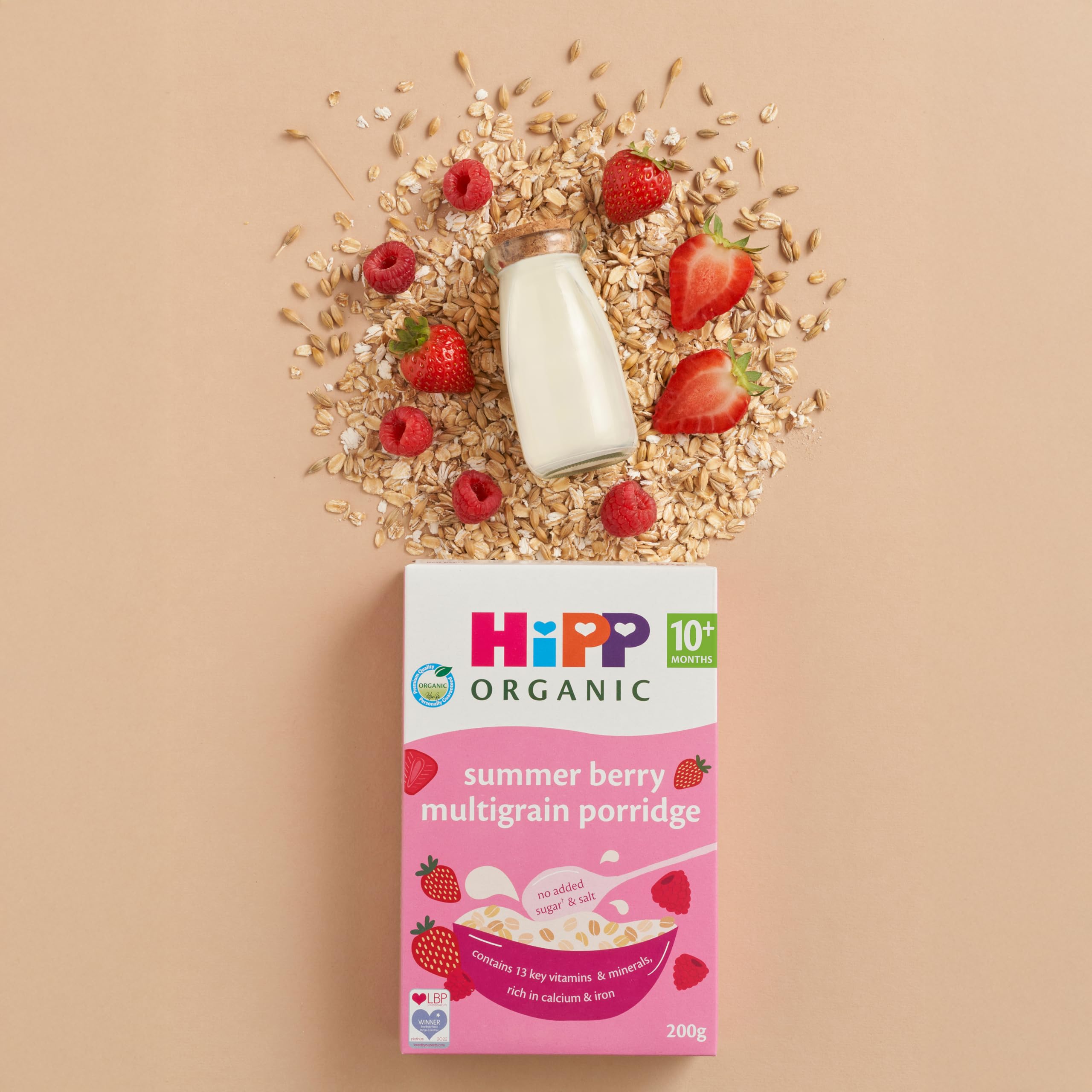 HiPP Organic Summer Berry Multigrain Porridge - 10+ Months, 200g (Pack of 4) 3